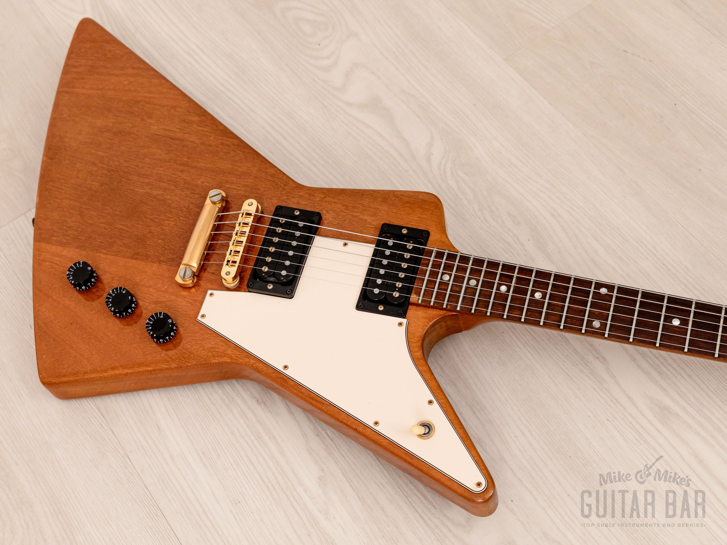 2001 Gibson Limited Edition Explorer '76 Vintage Reissue Natural w/ Case & Tags, Yamano