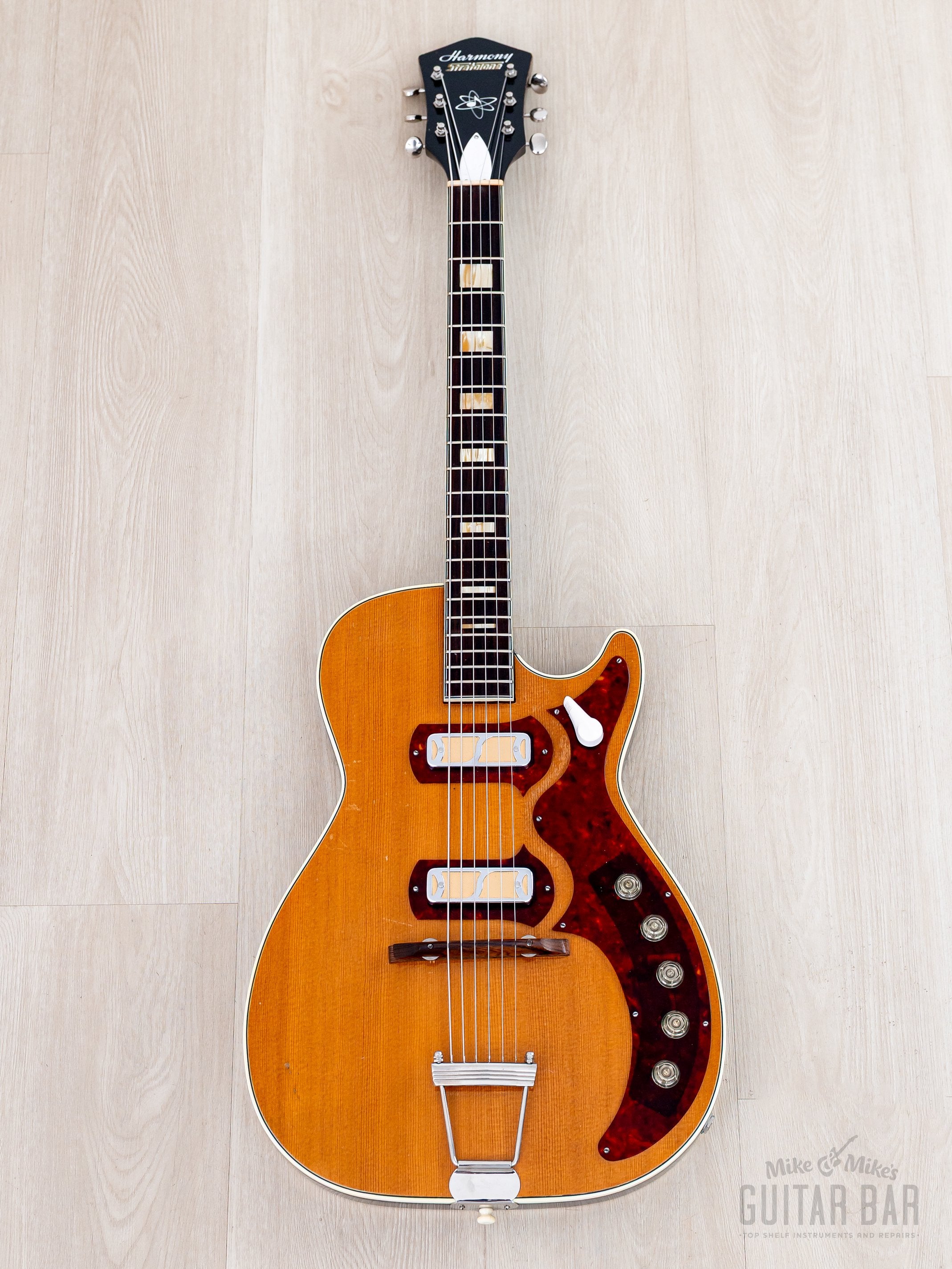 1960 Harmony Stratotone Jupiter H49 Vintage Electric Guitar w/ DeArmon