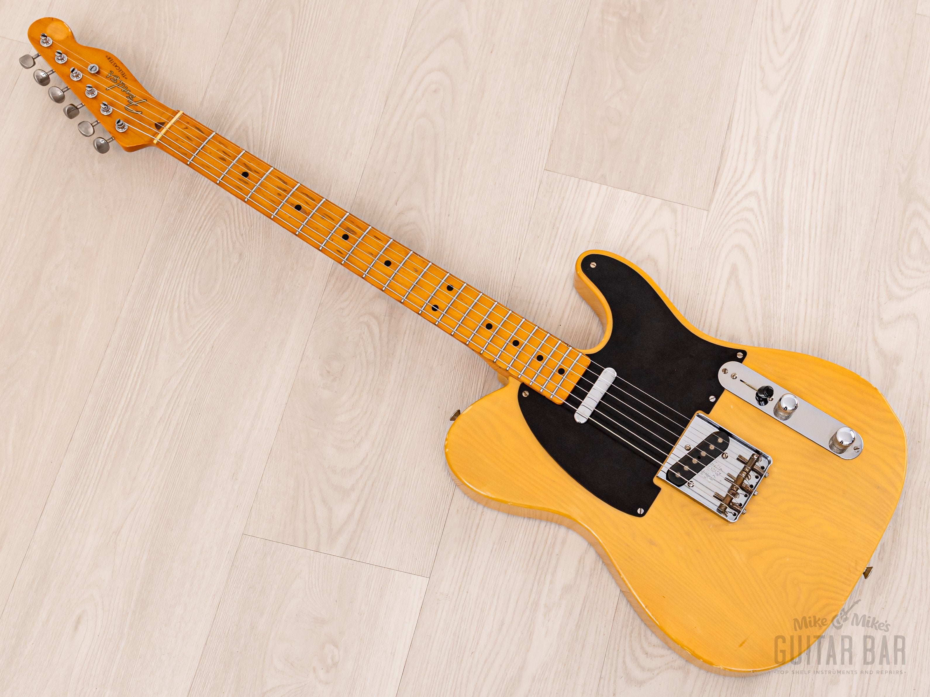 1987 Fender Telecaster '52 Vintage Reissue TL52-95 Butterscotch Lacquer w/ USA Pickups & Tweed Case, Japan MIJ Fujigen