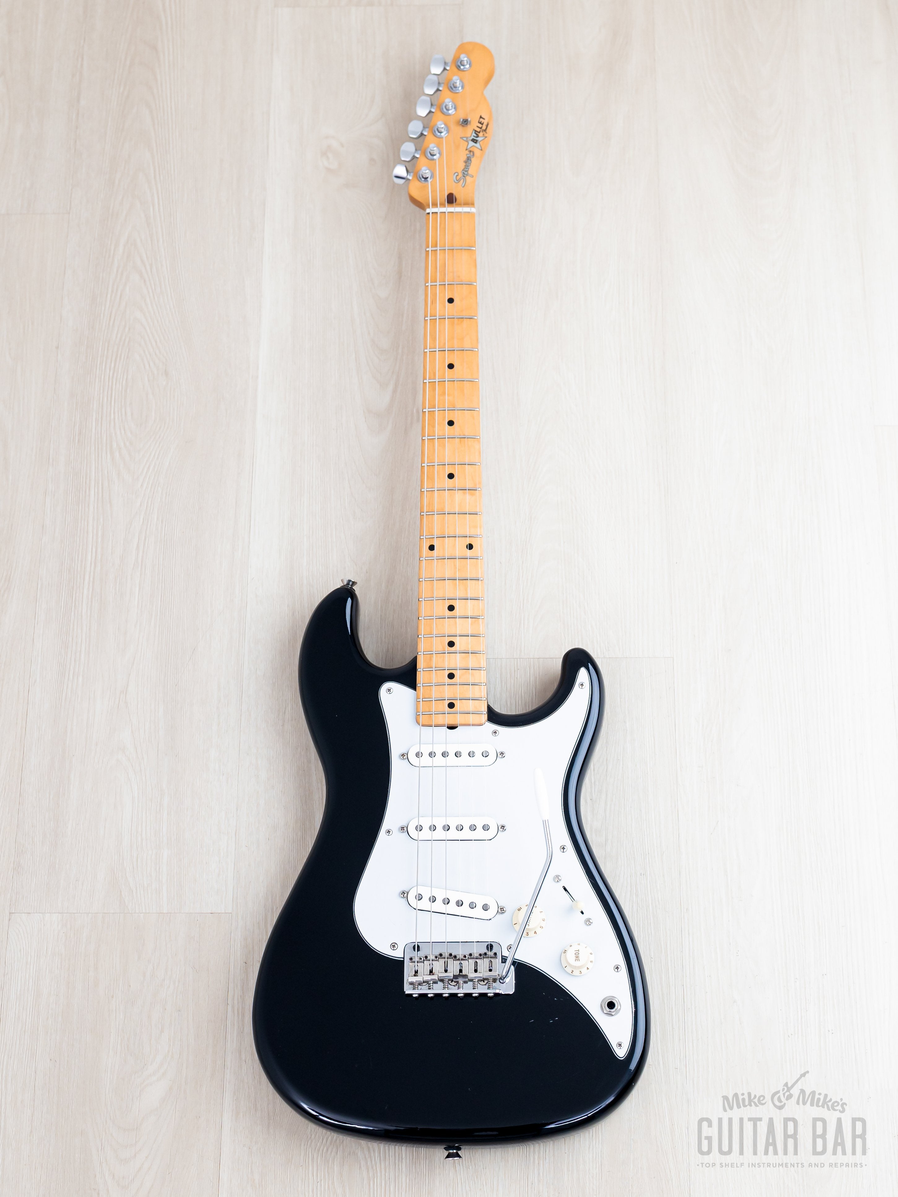1986 Squier by Fender Bullet S3T (V2) Black w/ American Standard Picku