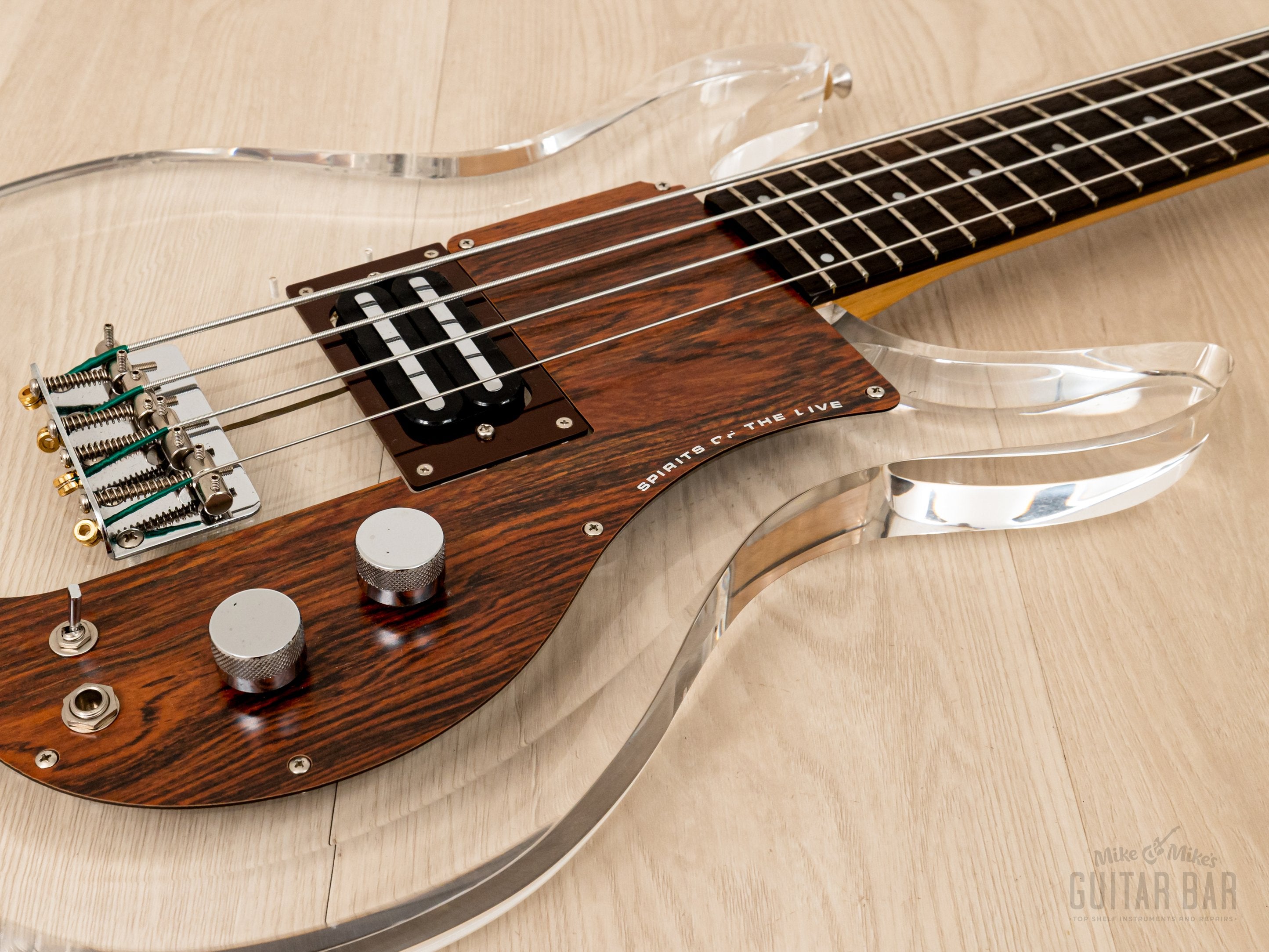 1990 Greco APB-1000 Dan Armstrong-Style Vintage Lucite Short Scale Bass Guitar, Near-Mint, Japan Fujigen