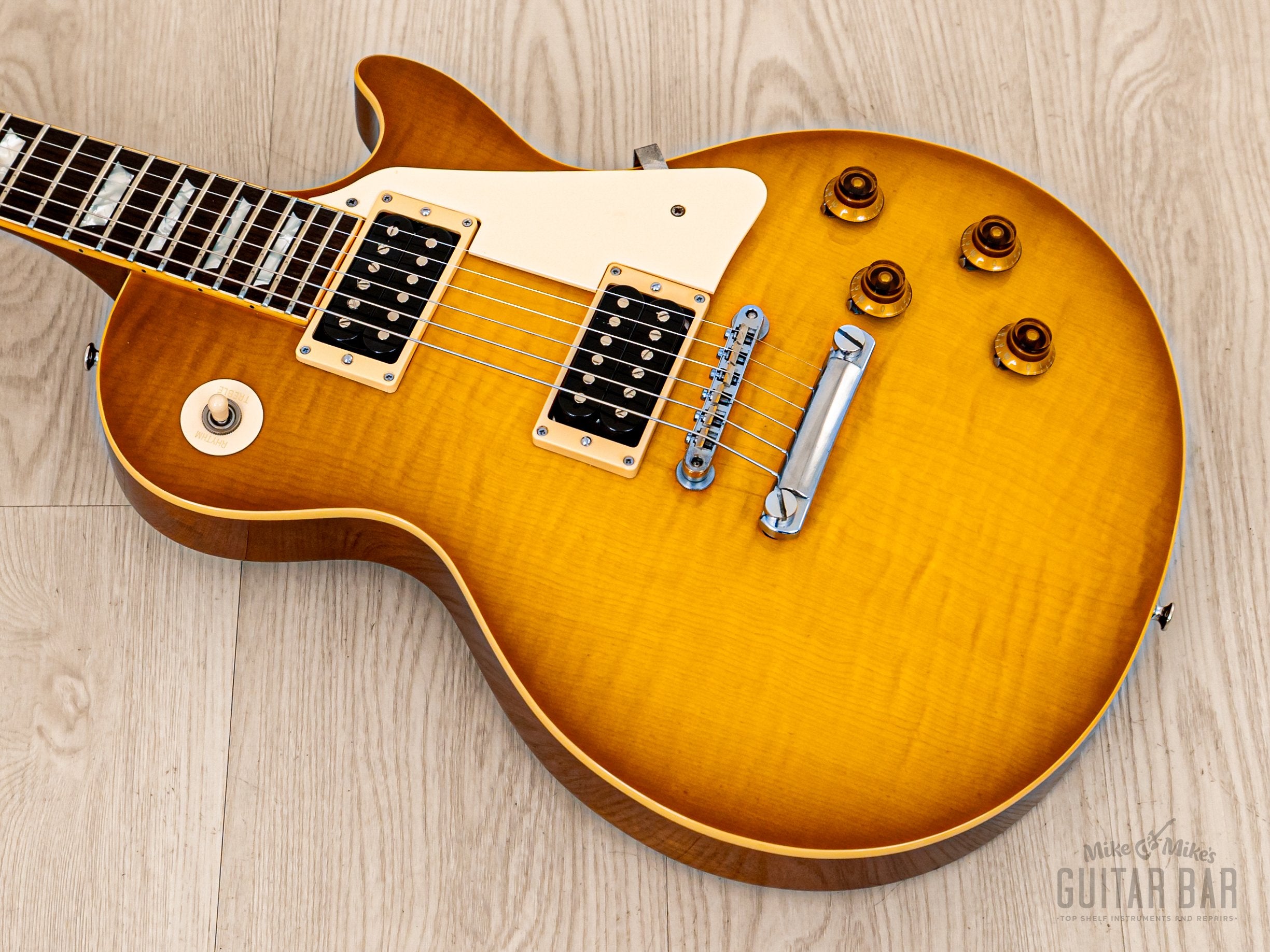 1990s Burny Super Grade RLG-70 '59 Model Burst Lemon Drop w/ Case, Japan Fernandes