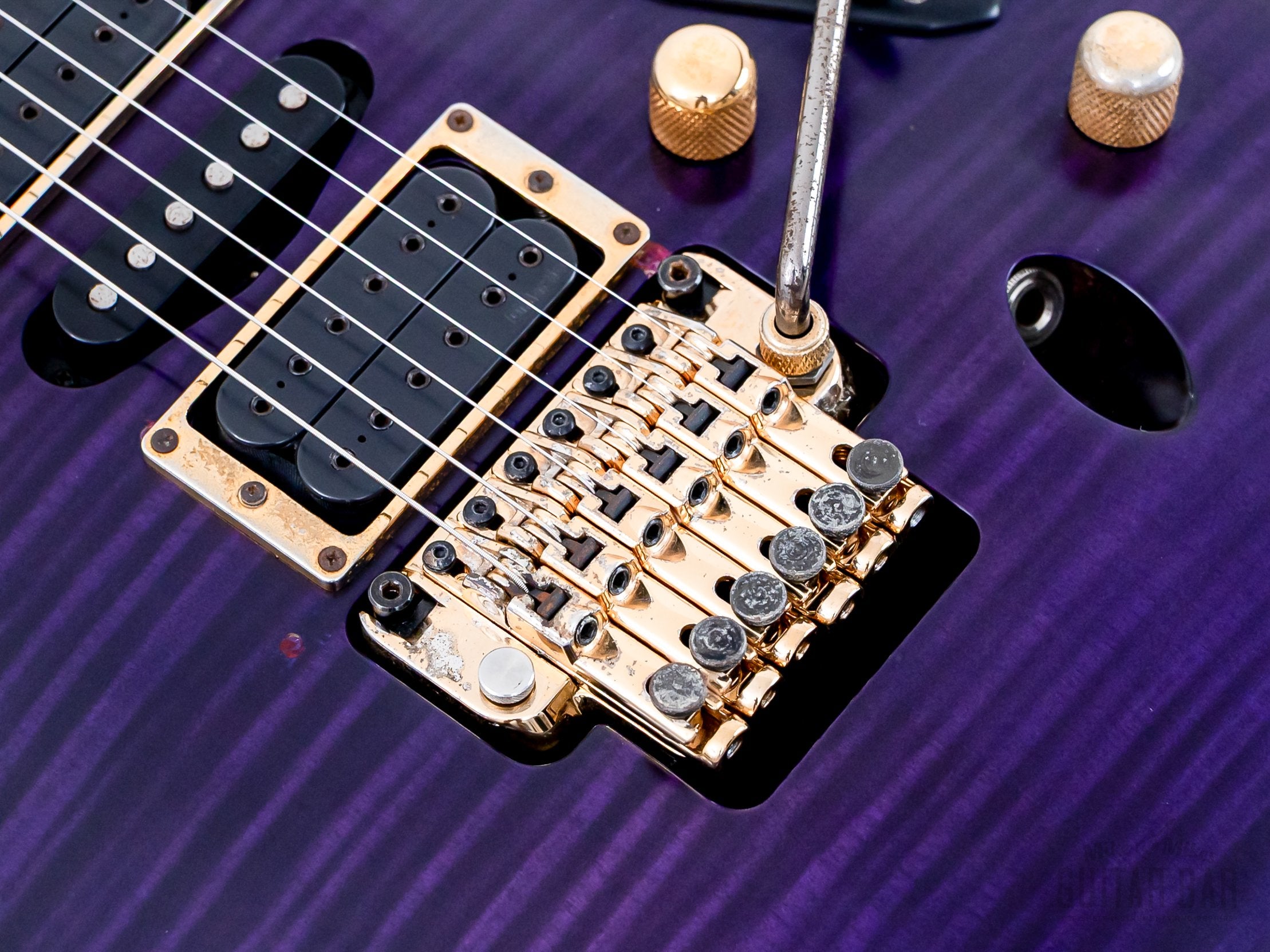 2008 Ibanez EGEN18-TVF Herman Li Signature Transparent Violet Flat HSH