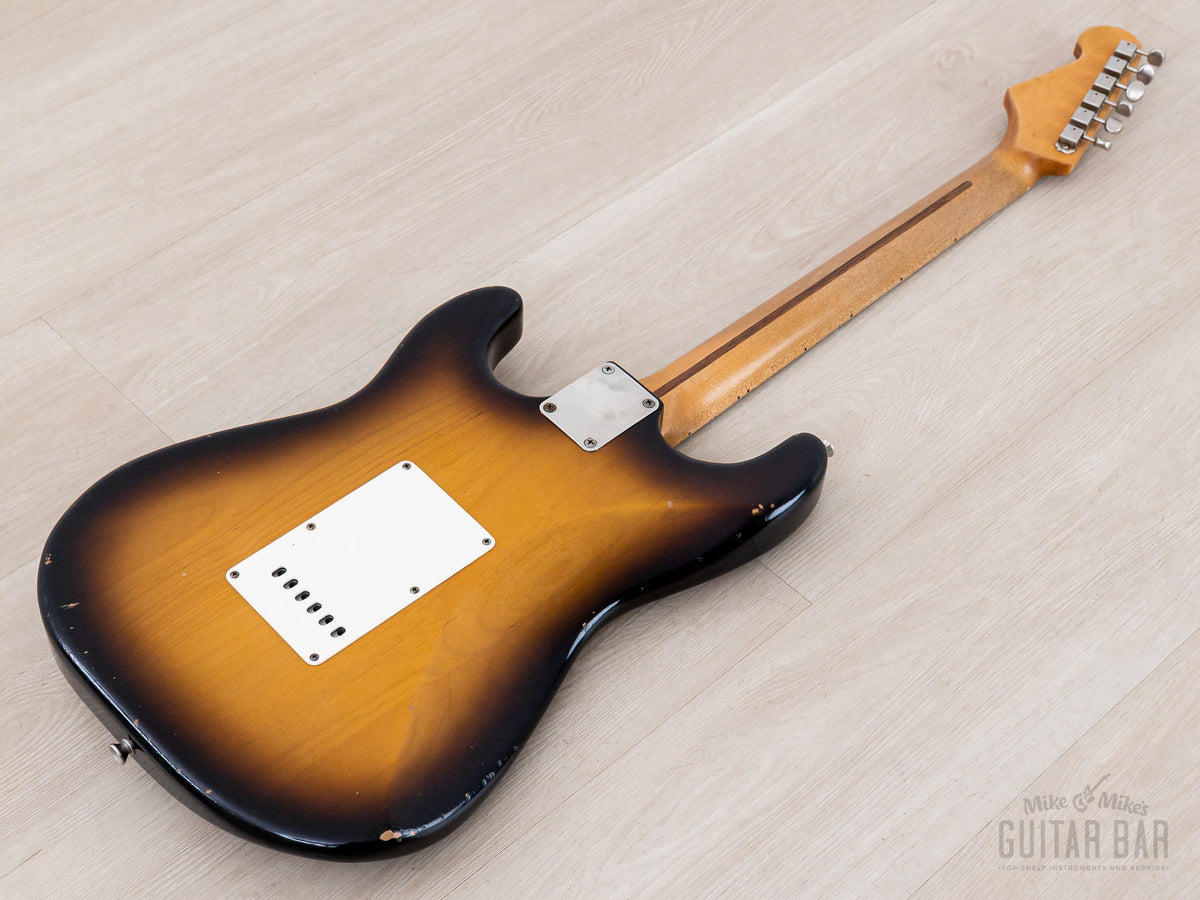 2018 Danocaster S-style '56 Sunburst Relic, back of body