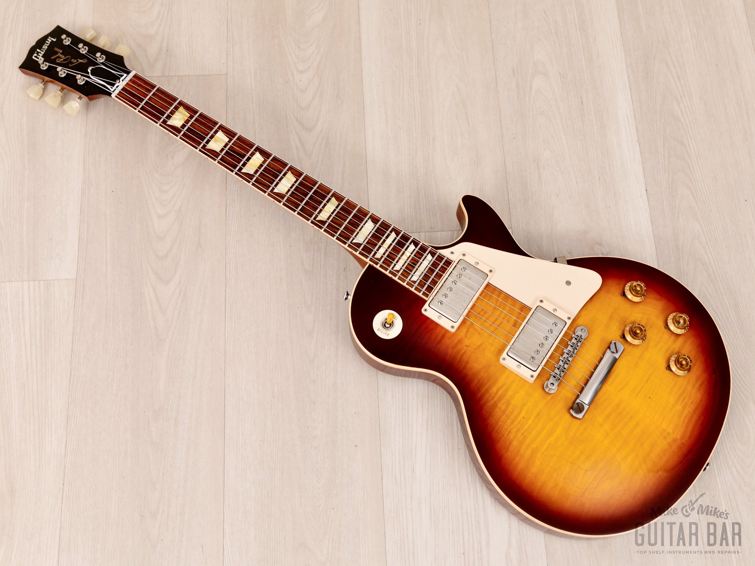 2013 Gibson Custom Shop Historic 1959 Les Paul Standard R9 Bourbon Burst w/ Case, COA, Tags