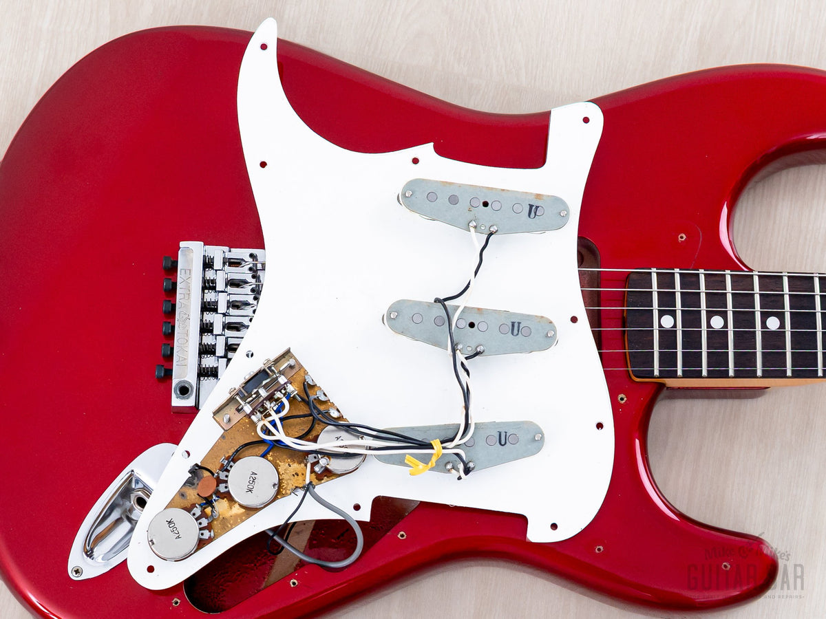 1984 Tokai Goldstar Sound TST-70 Metallic Red, pickup cavity routing