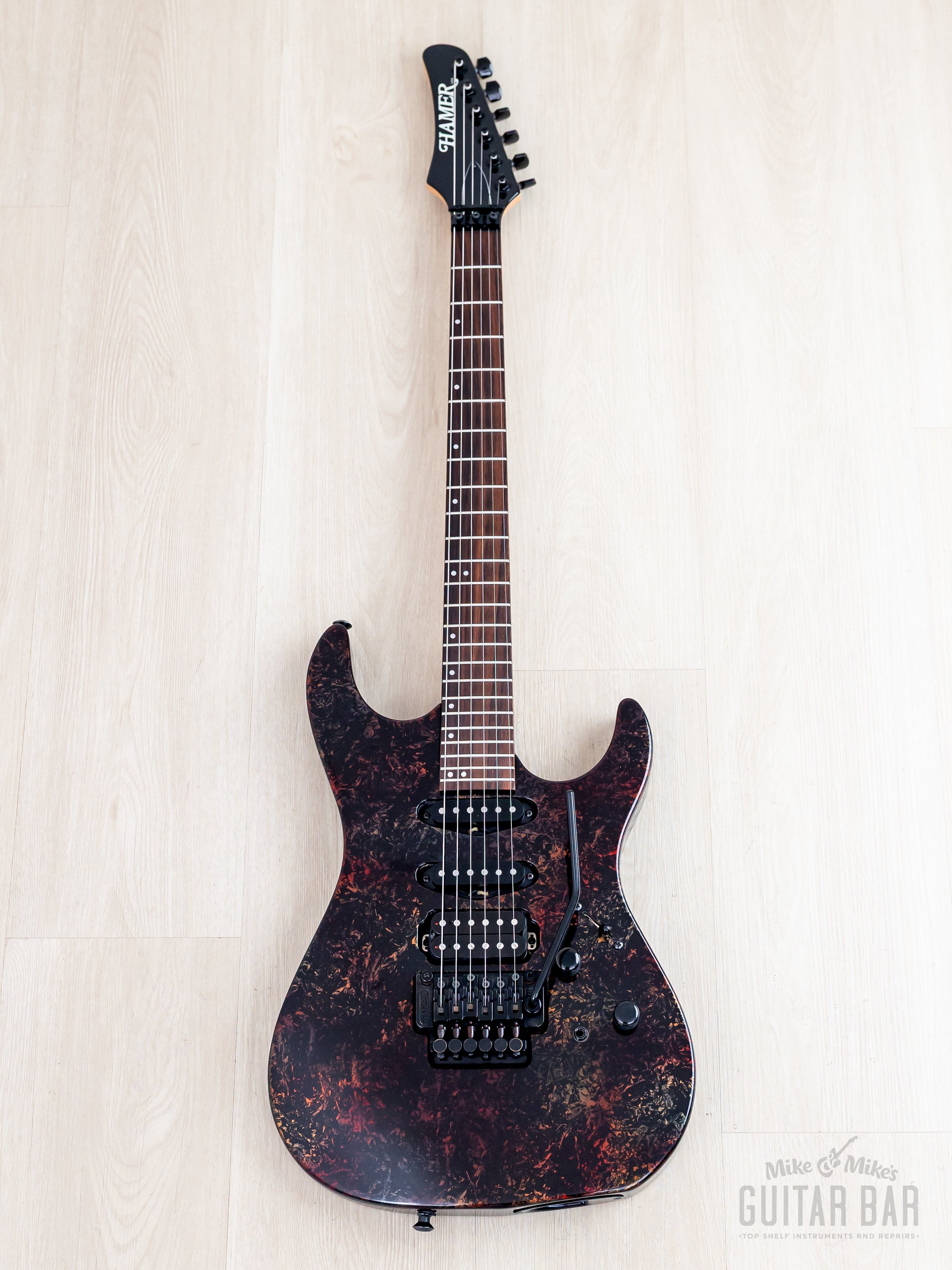 1994 Hamer USA Centaura GCTS-JR-2 Iridescent Swirl HSS Superstrat, Nea