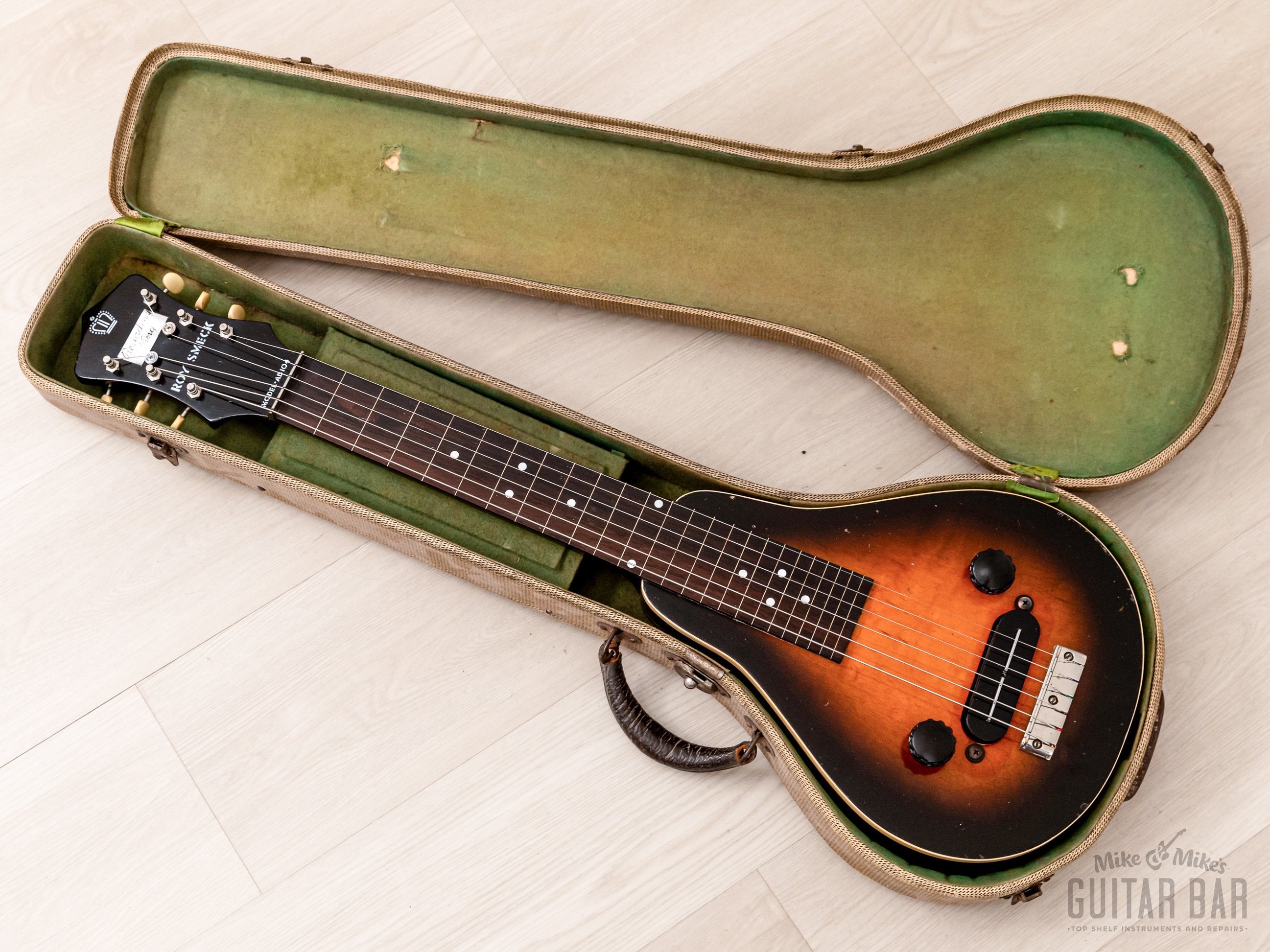 1938 Recording King by Gibson Roy Smeck AB104 Vintage Lap Steel w/ Tweed Case