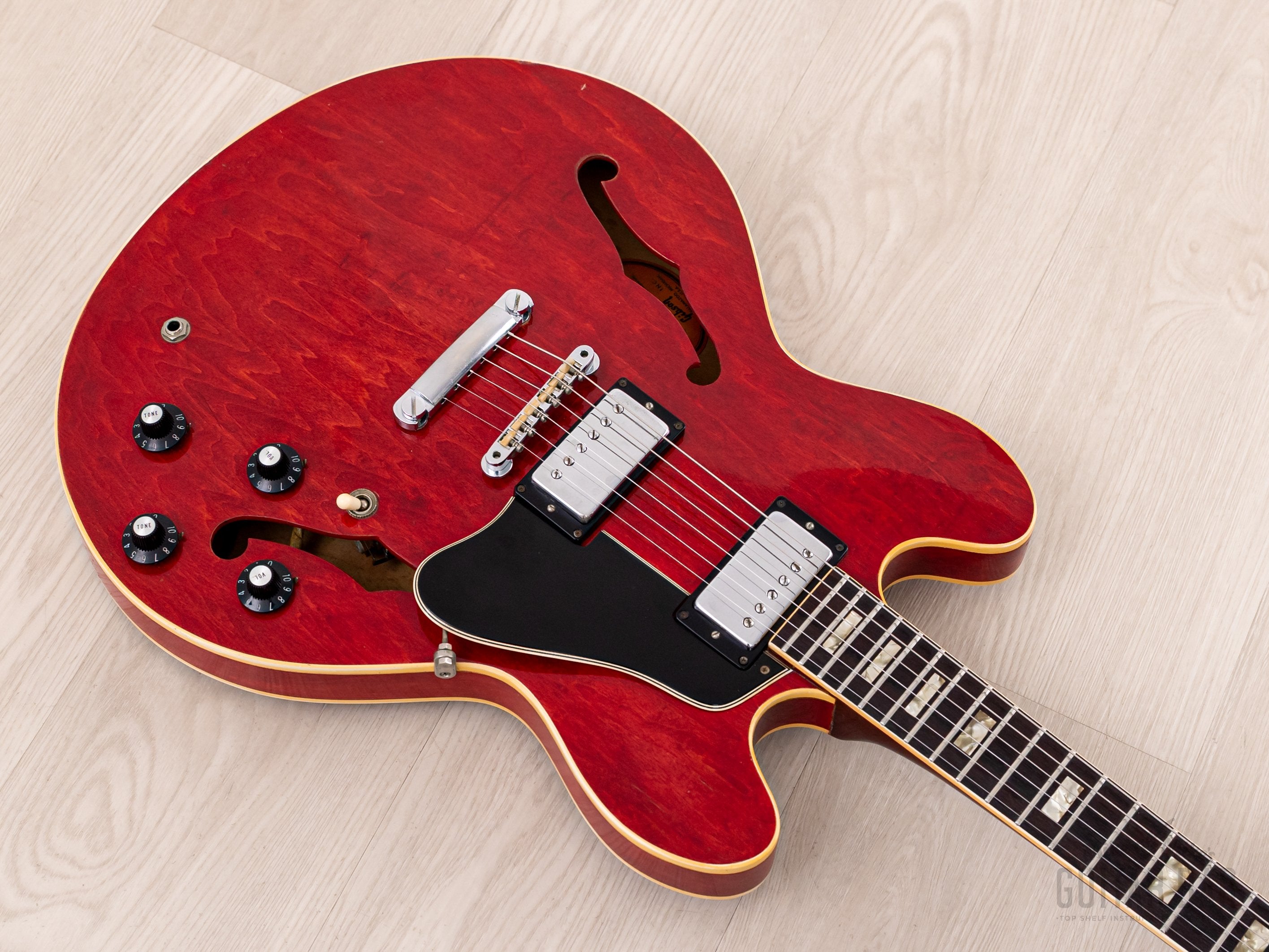 1969 Gibson ES-335 TDC Vintage Guitar Cherry, Stoptail Conversion w/ Pat # T Tops & Case