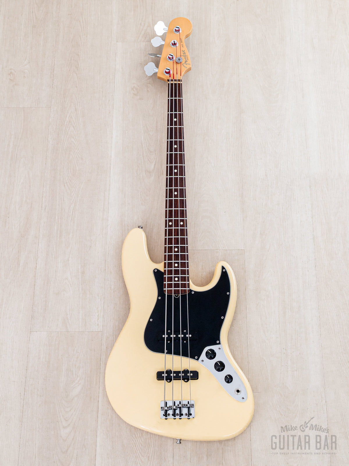 1997 Fender American Standard Jazz Bass Olympic White, full front