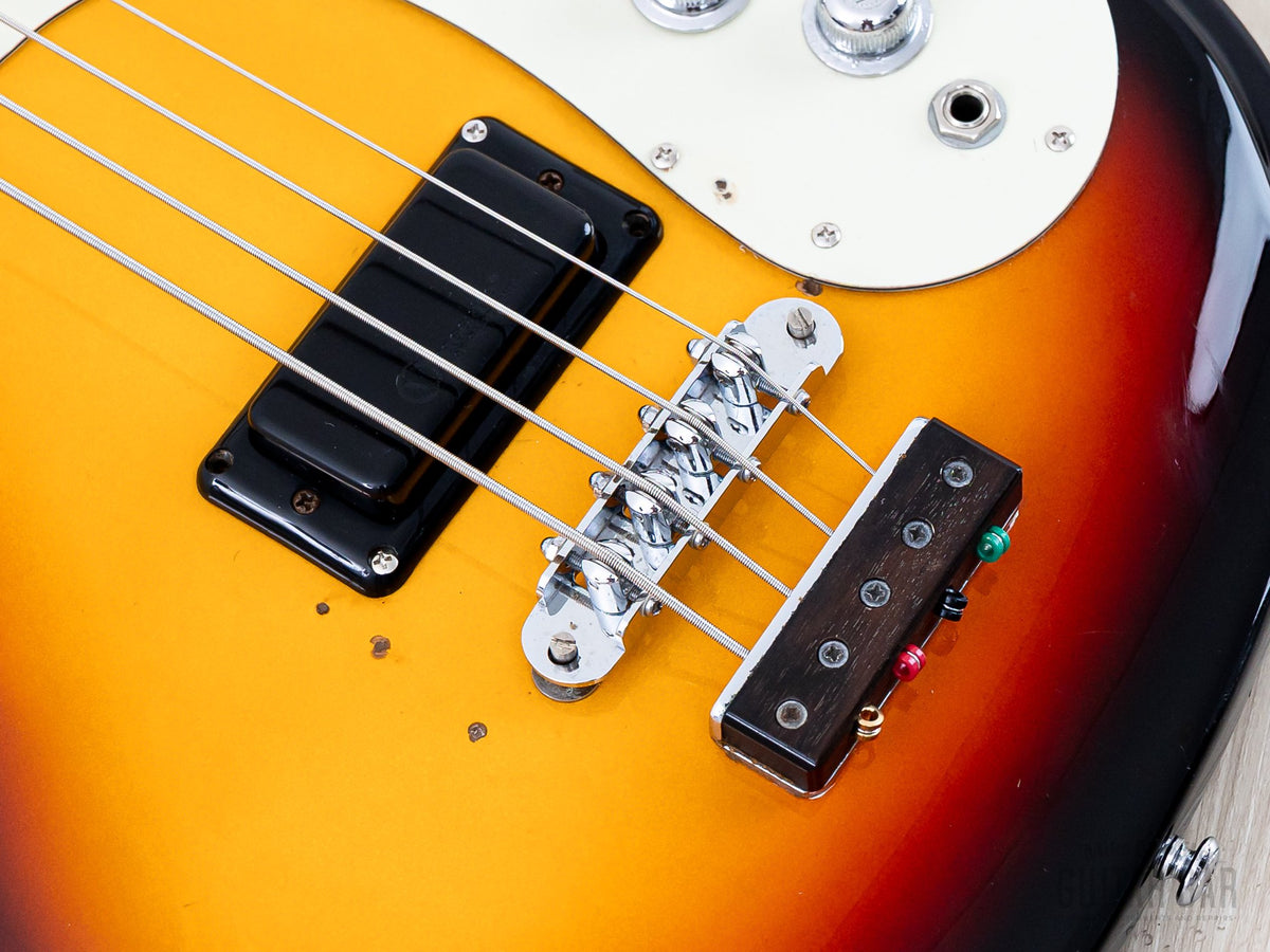 Mosrite Ventures Bass pickup and bridge close-up