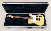 1988 Fender American Standard Telecaster Vintage White, guitar in open hardshell case