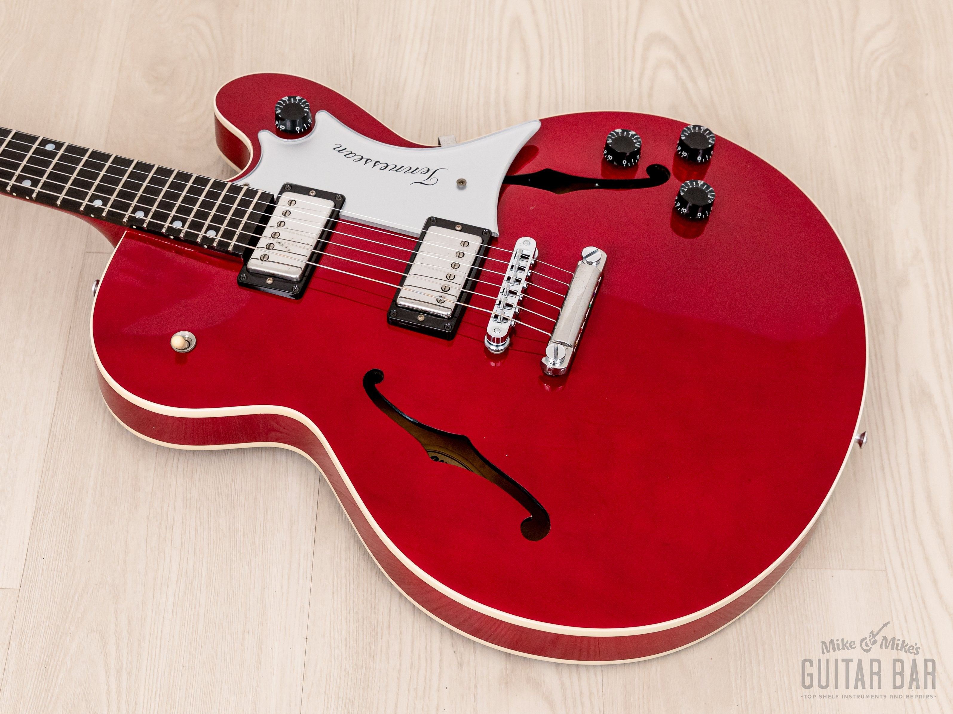 1990 Gibson Chet Atkins Tennessean Semi-Hollow Guitar Wine Red Near-Mint w/ Case & Tags, Yamano