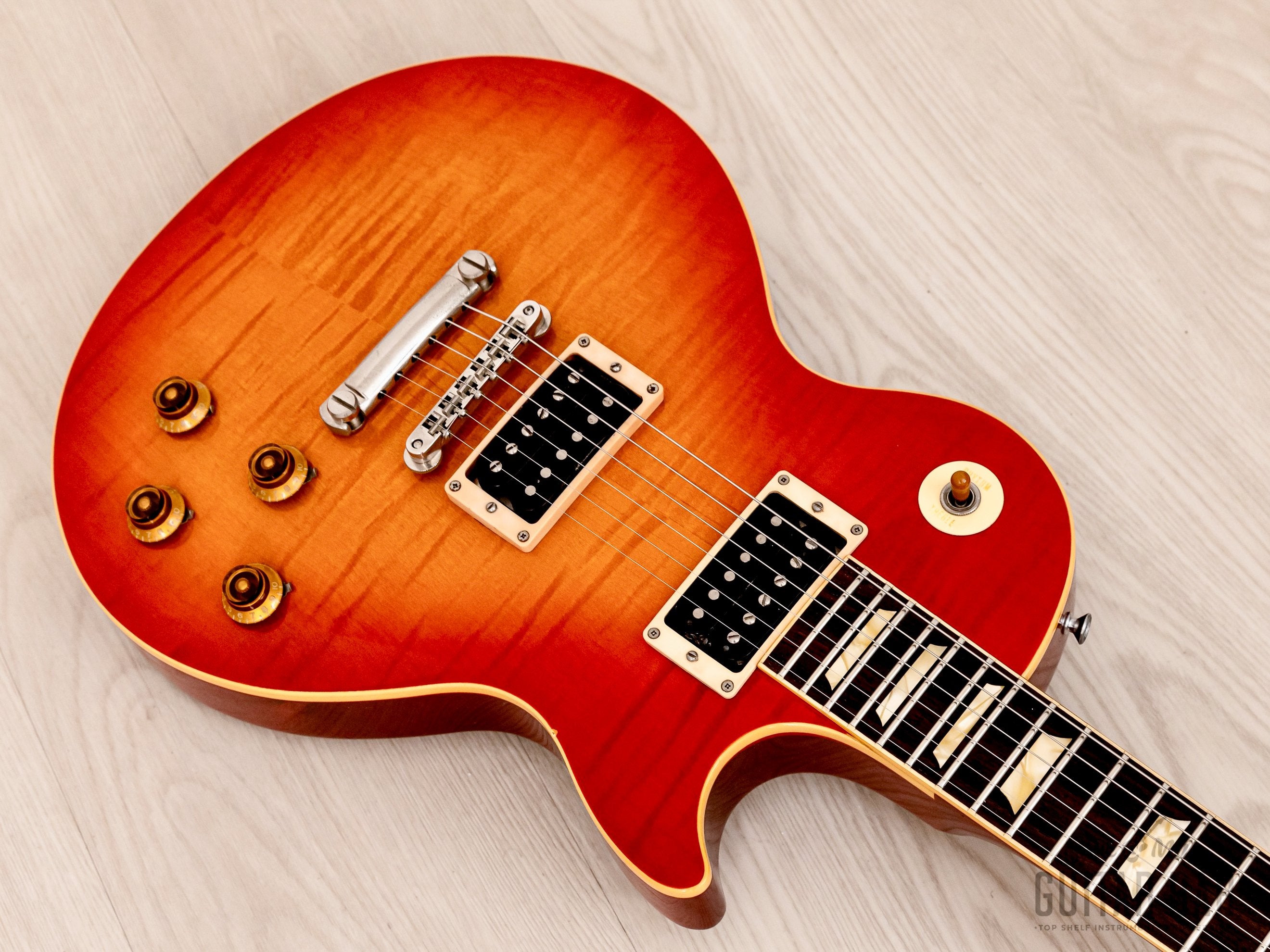 1993 Orville by Gibson Les Paul Standard LPS-59R Cherry Sunburst Flame Top Burst w/ 57 Classic PAFs, Japan Fujigen