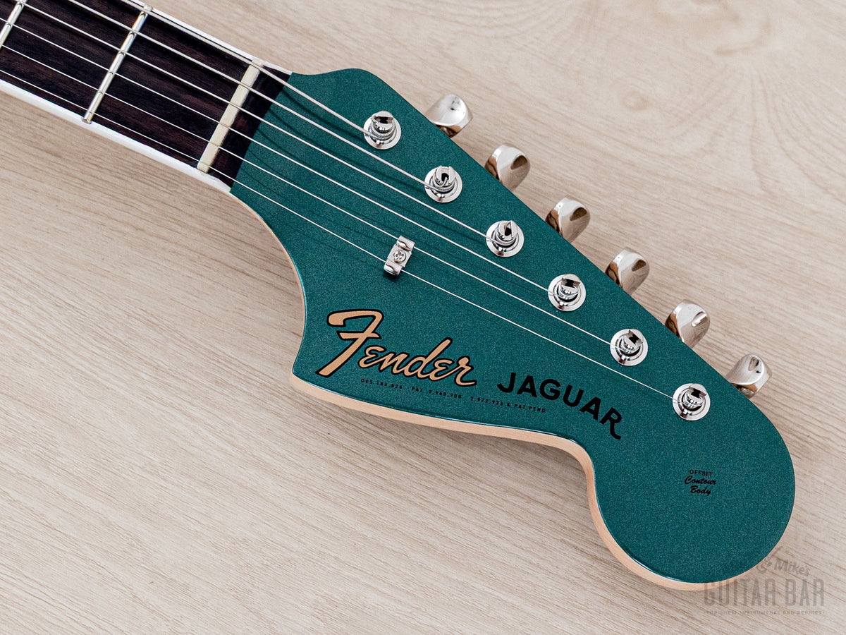 2026 Fender Traditional II 60s Jaguar Sherwood Green, headstock front