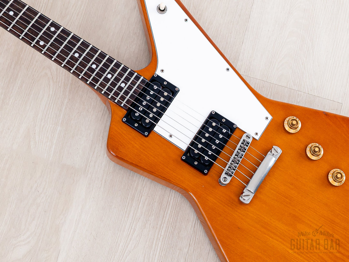 Greco EX800 body and rosewood fretboard, angled view