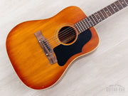1965 Gibson B-45-12 12-string acoustic guitar, Cherry Sunburst spruce top close-up