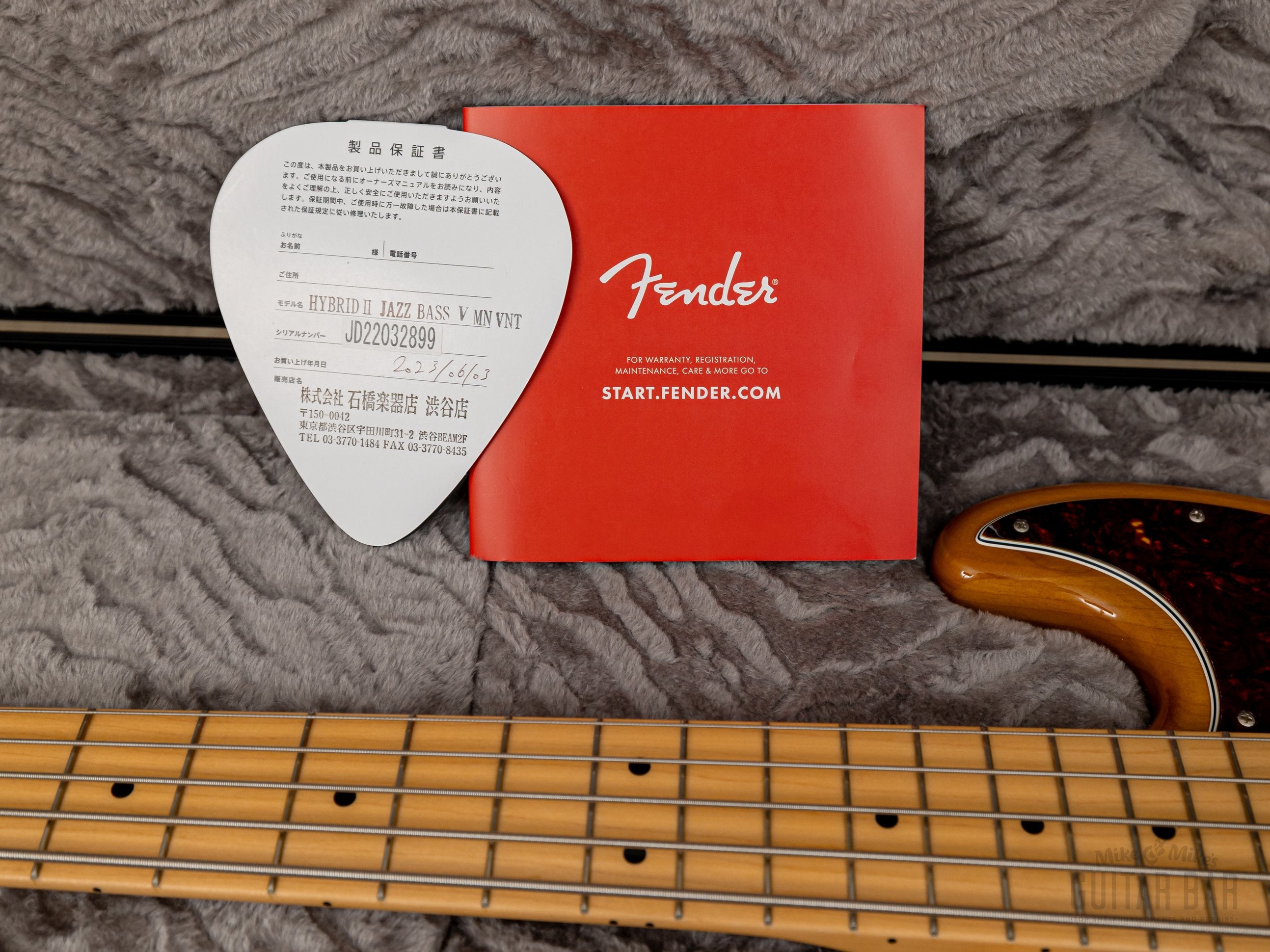 2022 Fender Hybrid II Jazz Bass V 5-String Vintage Natural