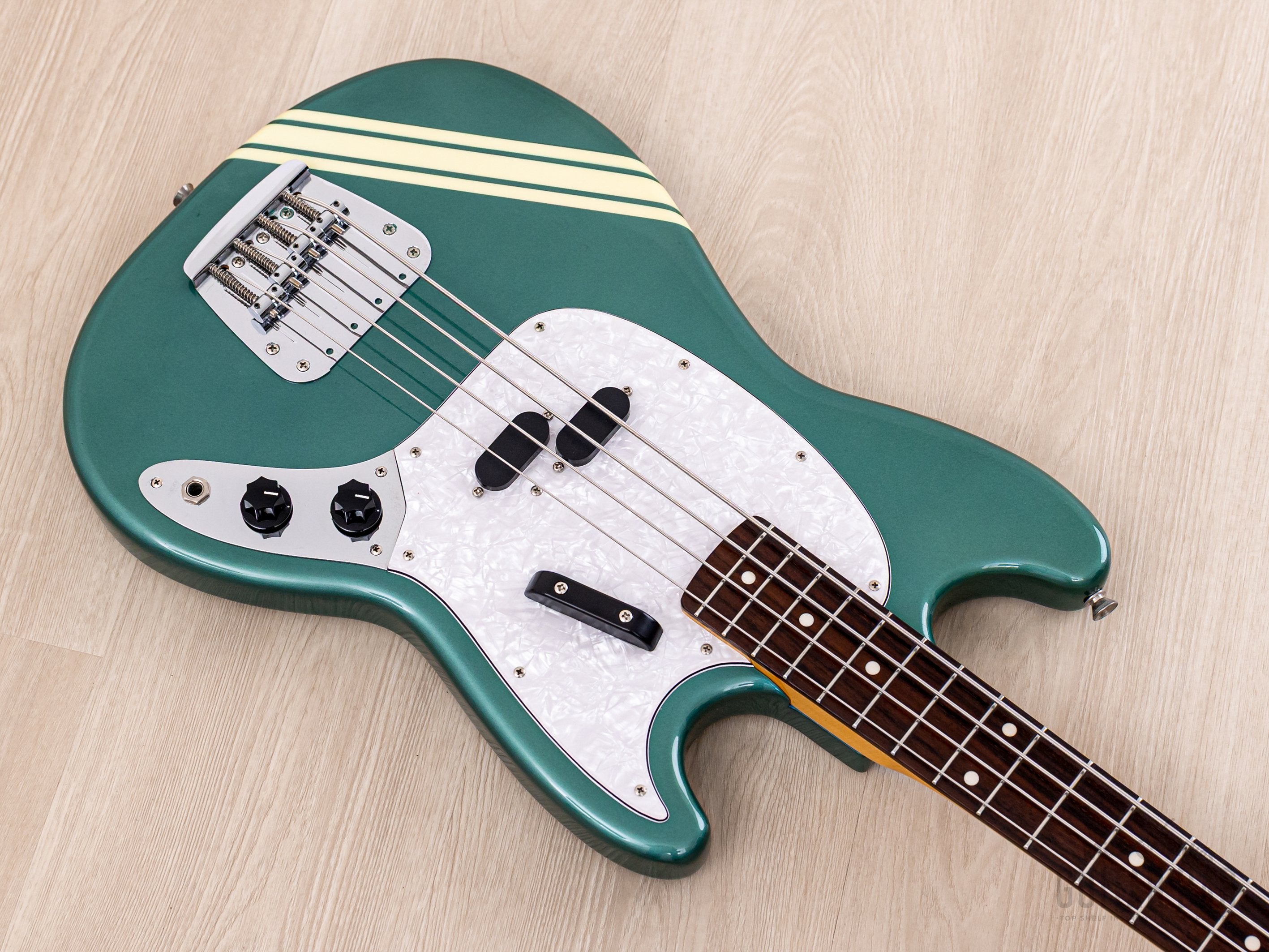 2002 Fender Competition Mustang Bass '69 Vintage Reissue MB98-75SD/CO Ocean Turquoise w/ Hangtags, Japan CIJ