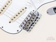 Bridge pickup and tremolo close-up