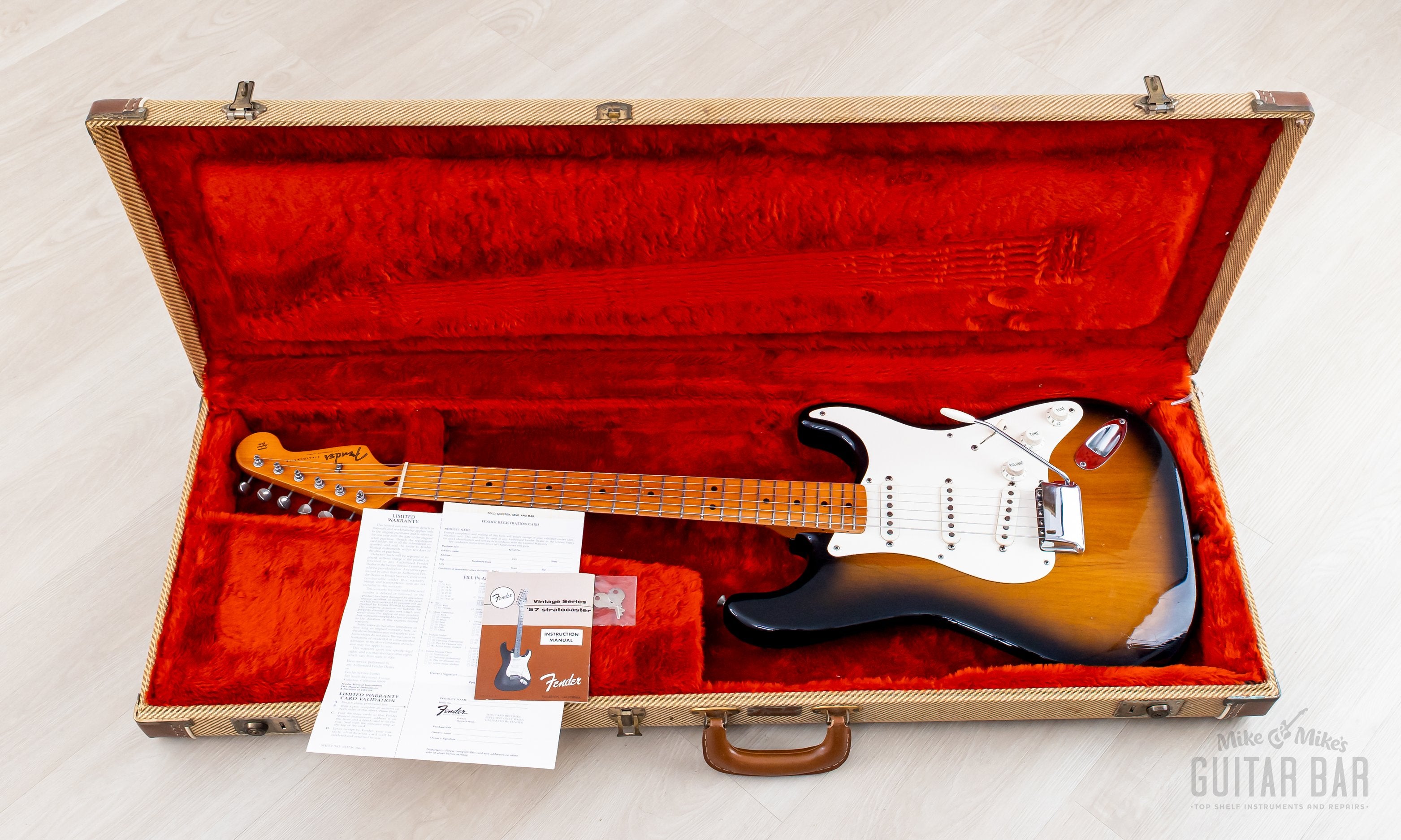 1983 Fender Fullerton American Vintage '57 Stratocaster Sunburst w/ Ca