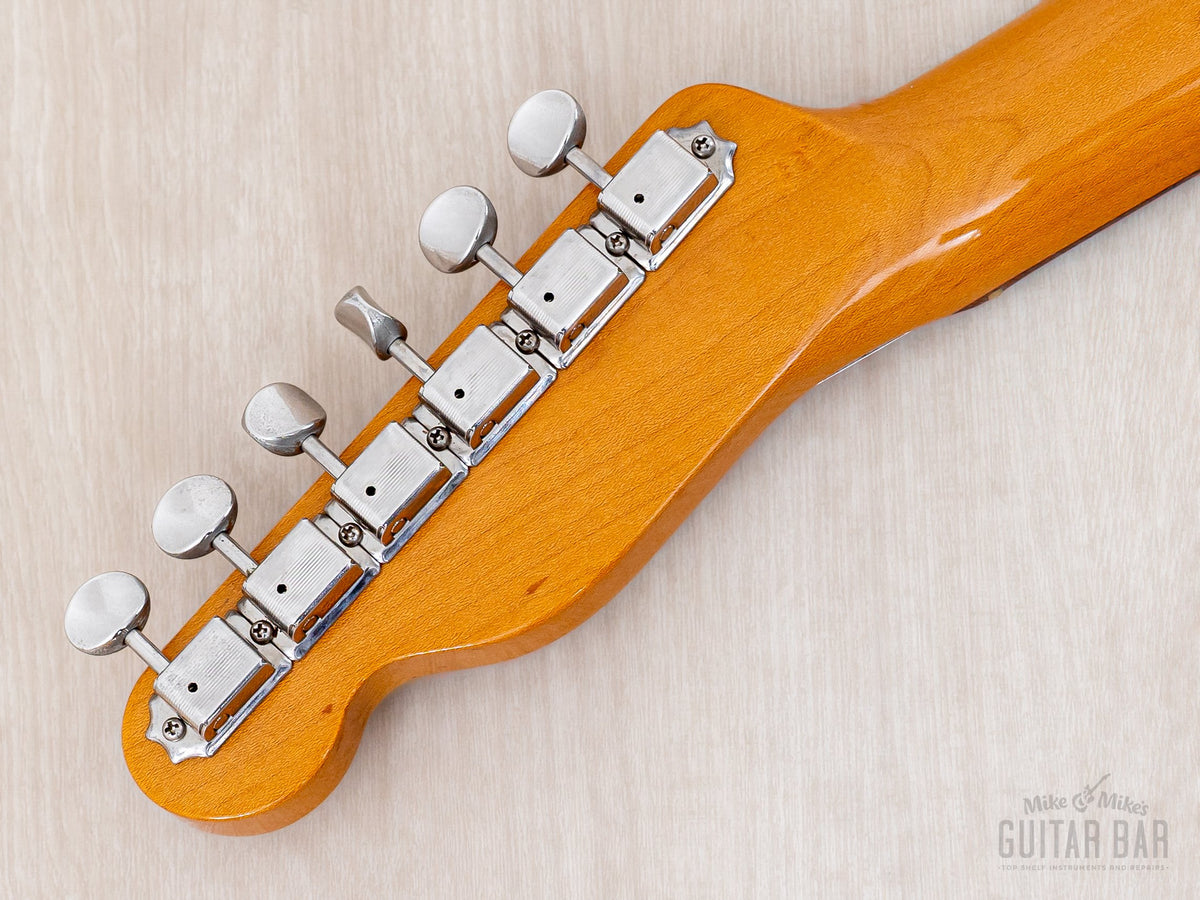 2016 Fender Classic 60s Telecaster Custom Trans Blue, headstock back with Kluson-style tuners