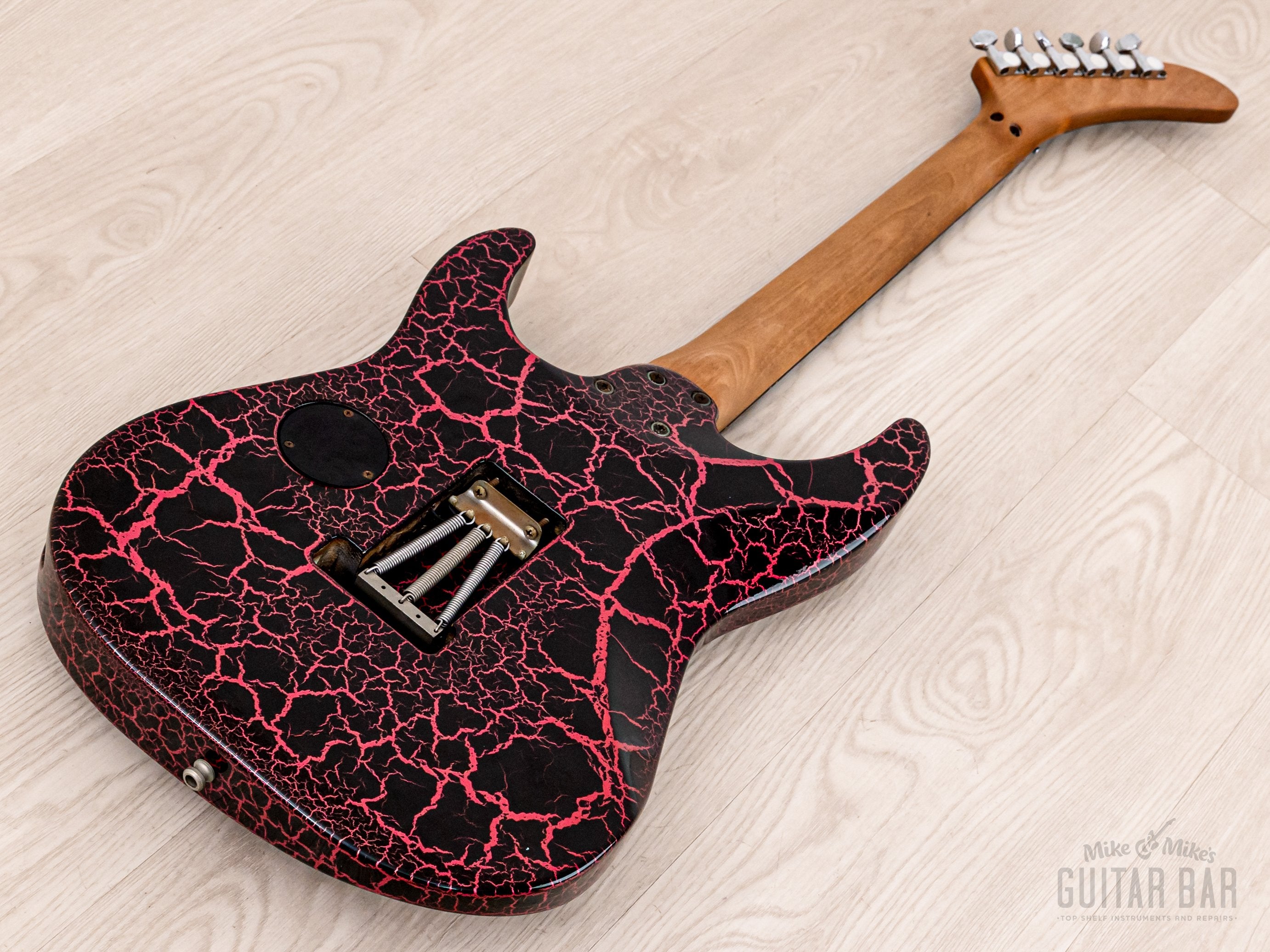 1990s ESP Custom Shop SH Superstrat Pink Crackle, George Lynch Kamikaze-1