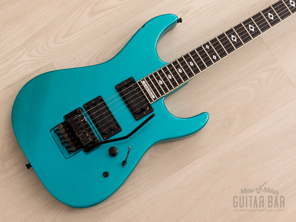 1988 Kramer Glide B-6 Superstrat HH Vintage Guitar Teal Green w/ Floyd ...