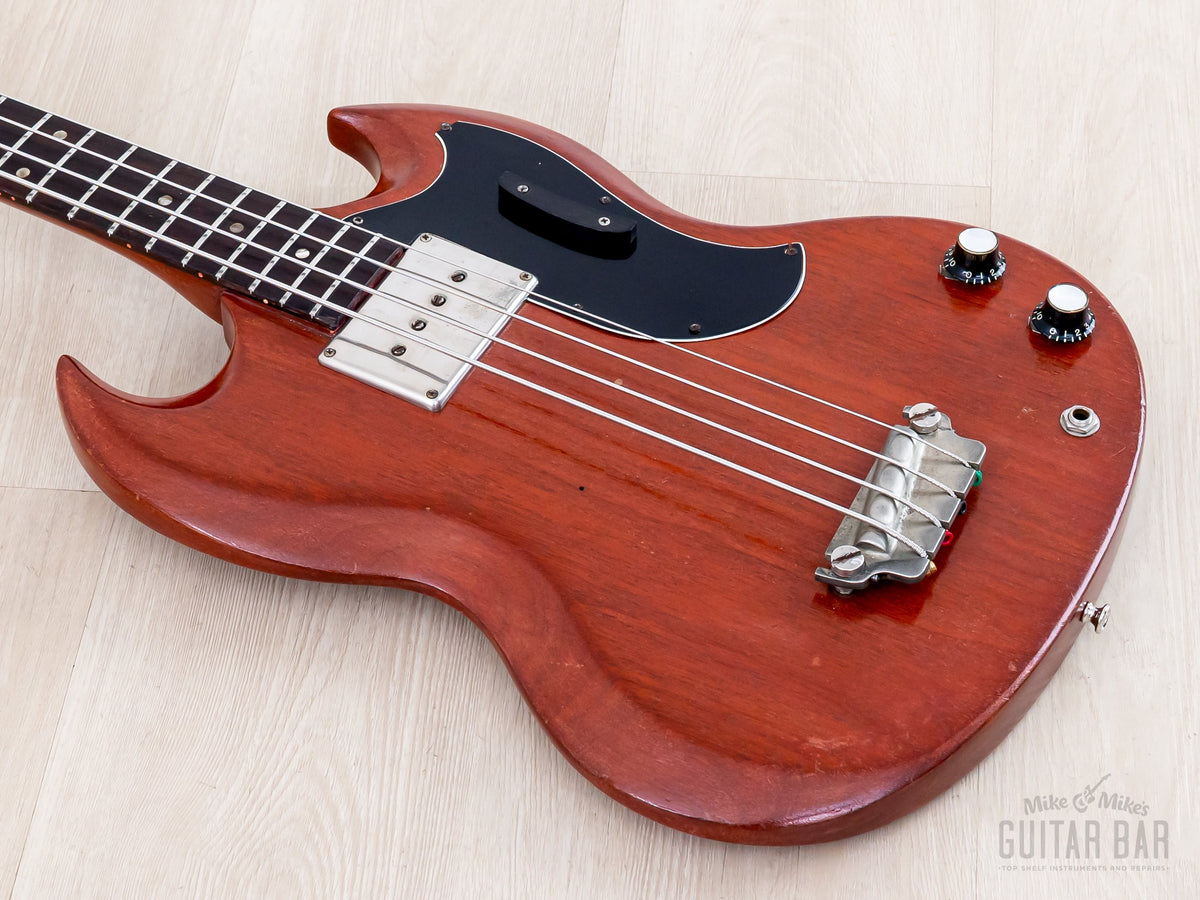 1964 Gibson EB-0 bass - body front angle