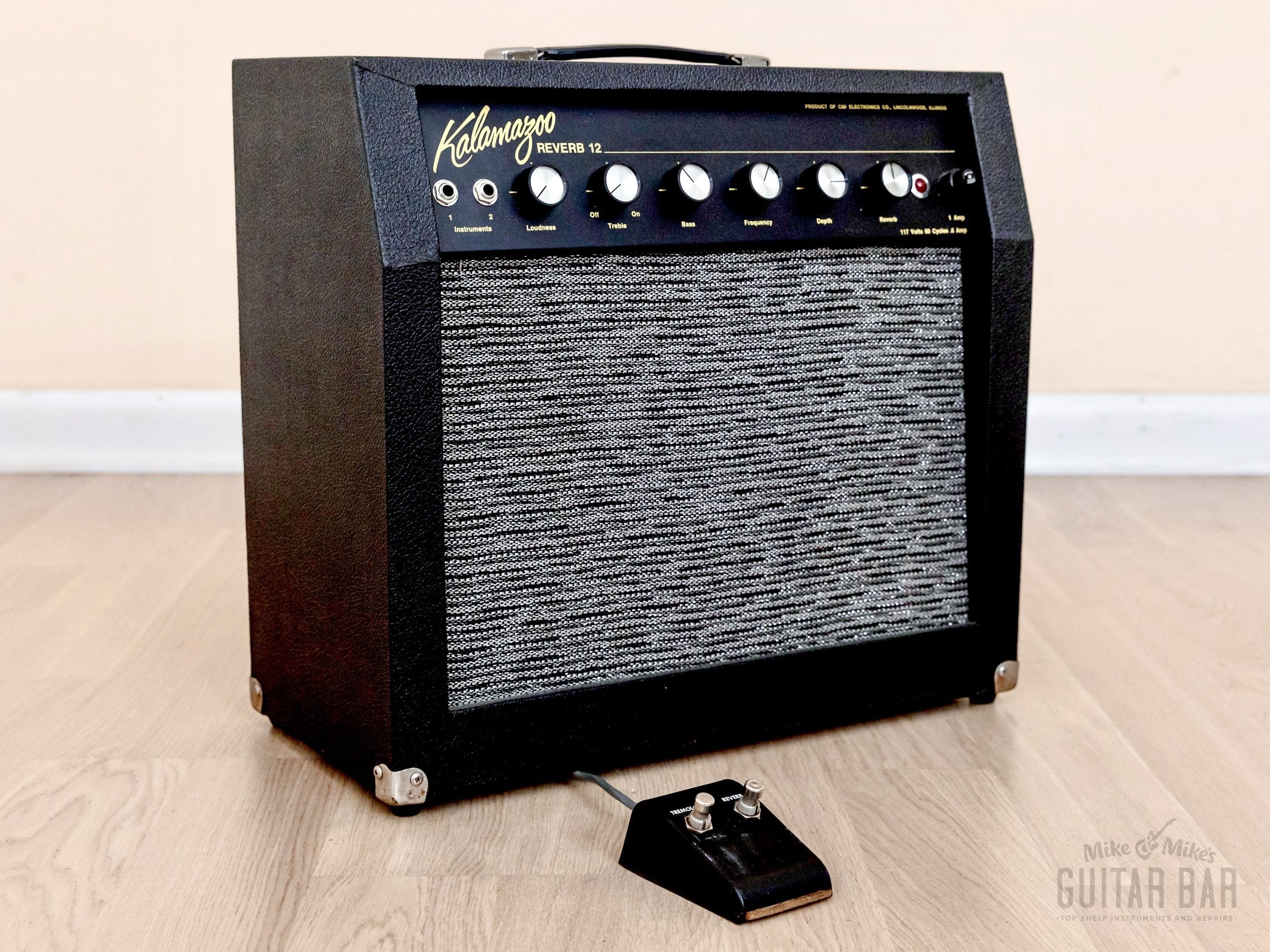 1966 Kalamazoo Reverb 12 Vintage 1x10 Tube Amp, Collector-Grade w/ Cover & Original Tube Set