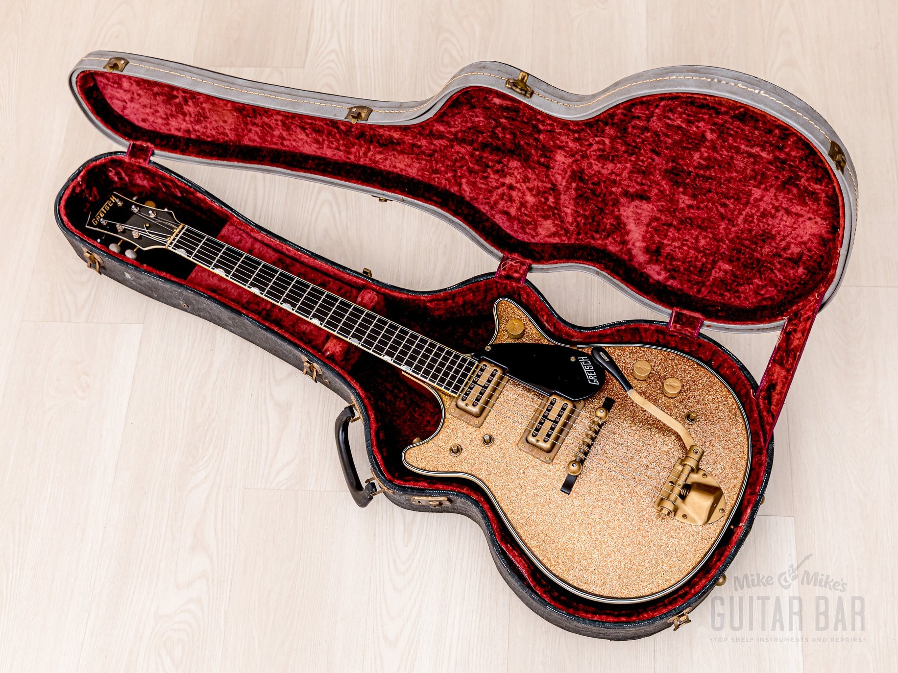 1962 Gretsch Champagne Sparkle Jet Double Cutaway 6129T w/ Burns Vibra