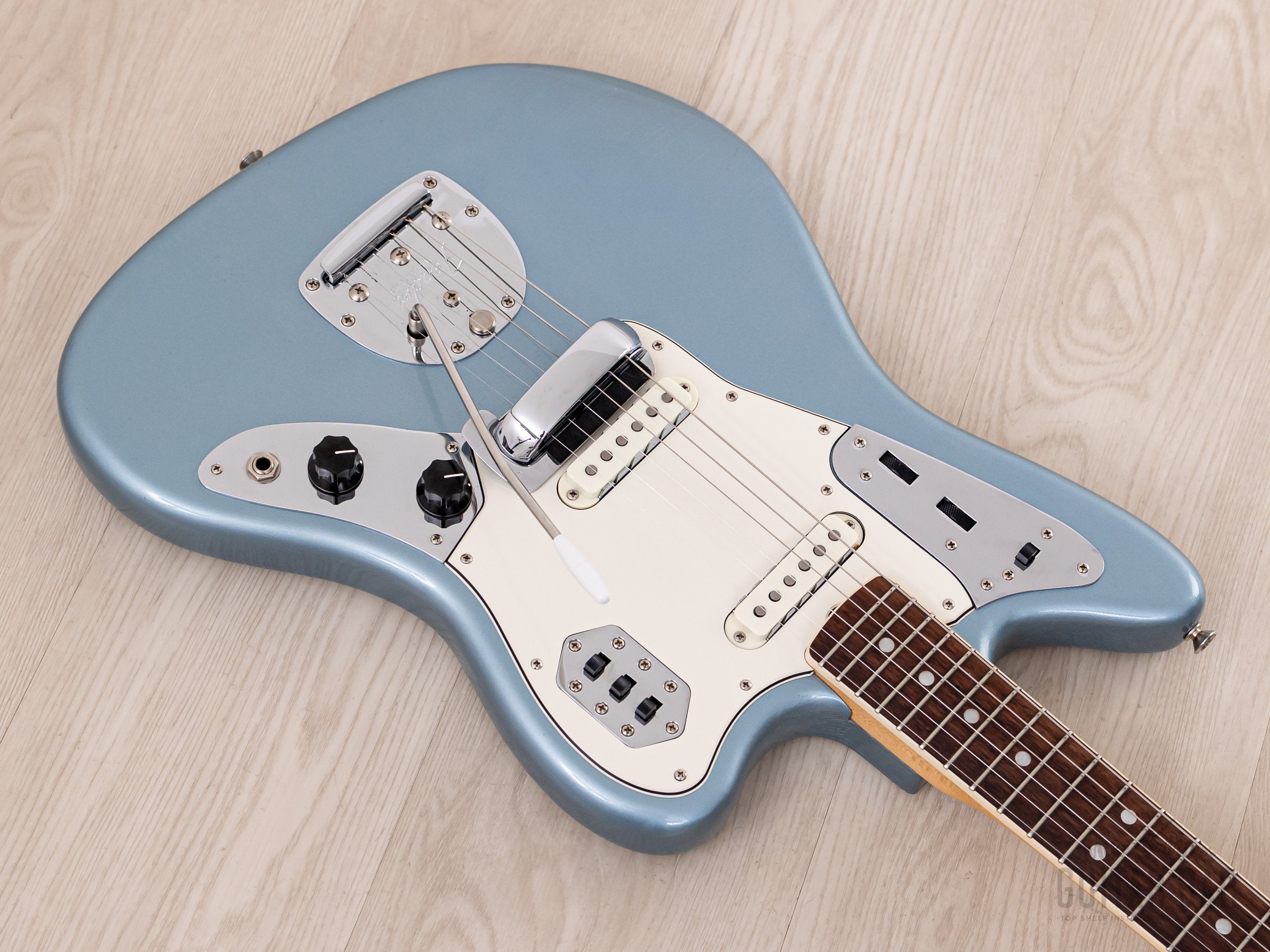 2014 Fender American Vintage '65 Jaguar Ice Blue + Headstock, Near-Mint w/ Case & Hangtags