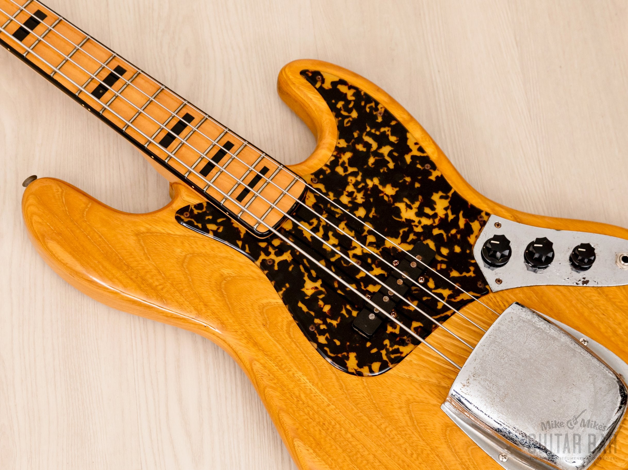 1976 H.S. Anderson Bask Bass HS-B1 Vintage Jazz Bass Natural Ash, Japan