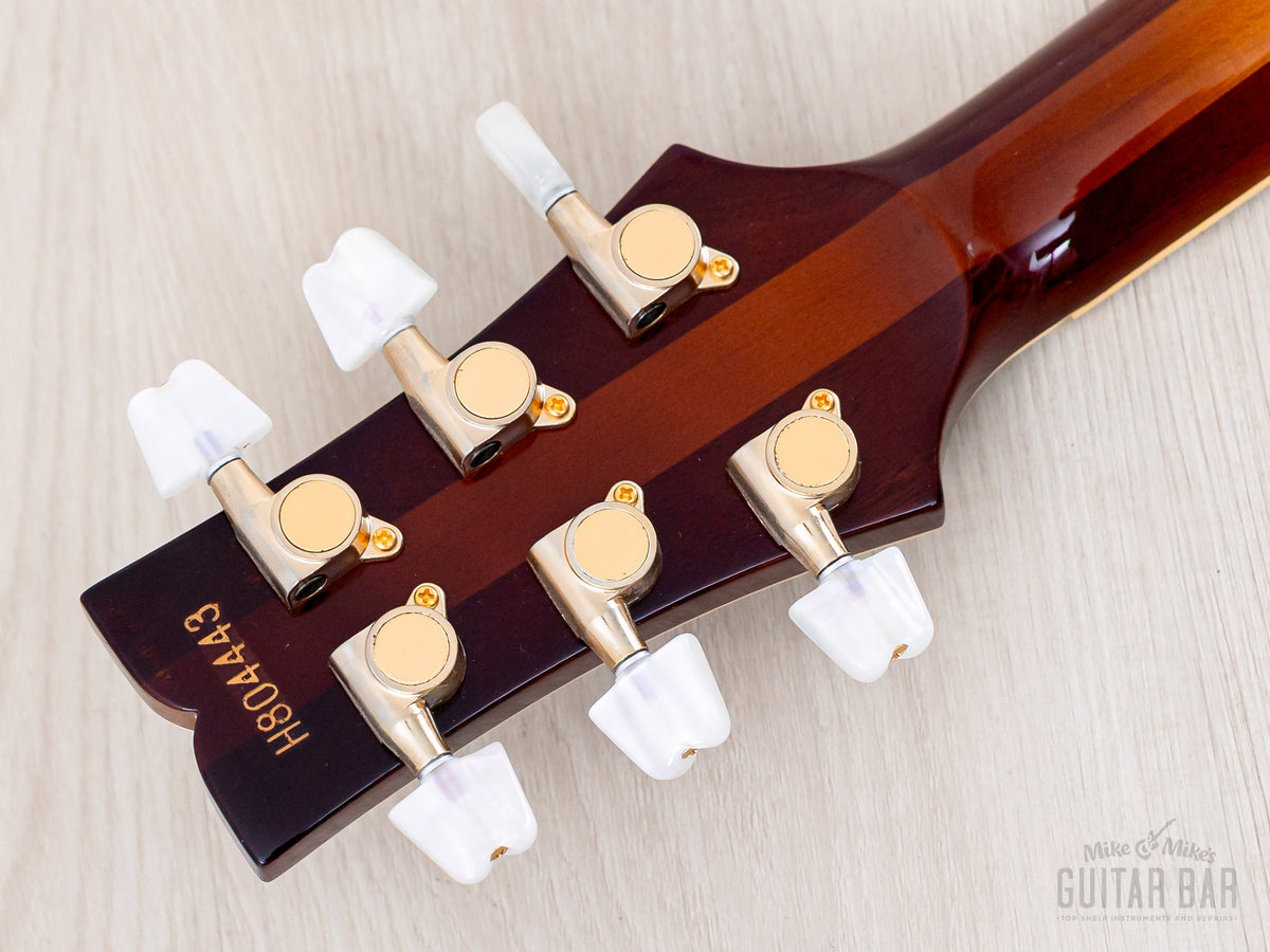 Ibanez AM200 headstock back with gold tuners and serial
