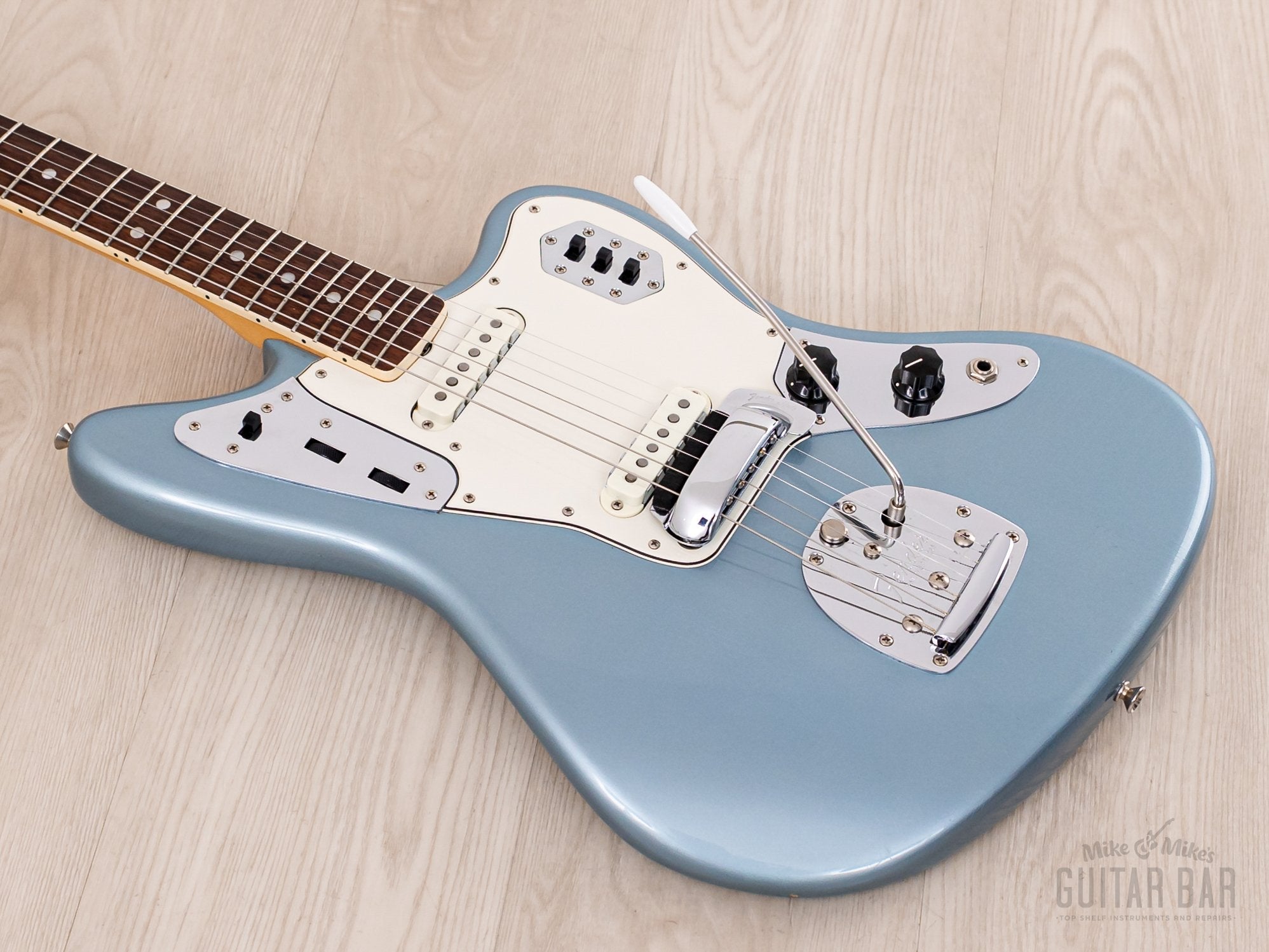 2014 Fender American Vintage '65 Jaguar Ice Blue + Headstock, Near-Mint w/ Case & Hangtags