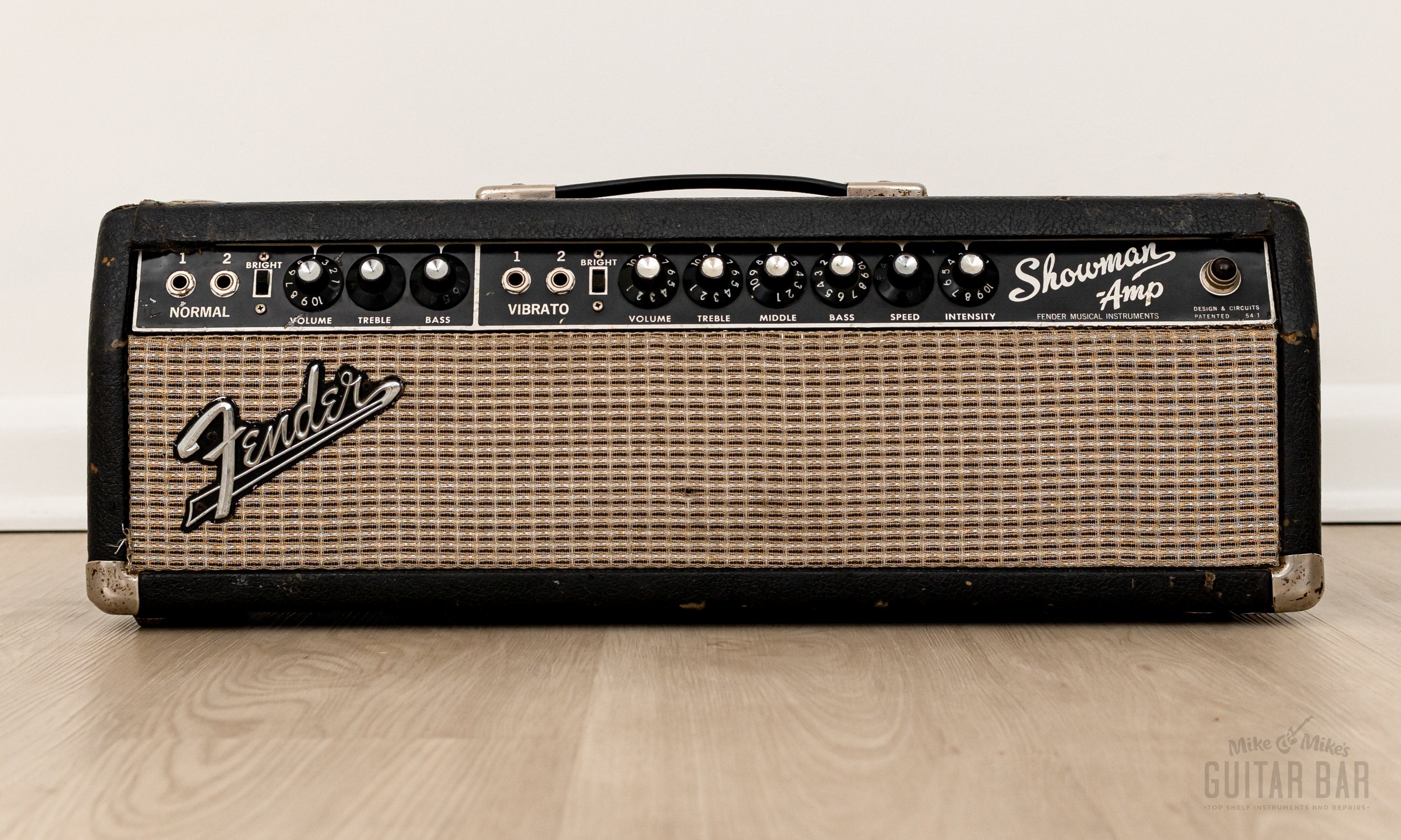 1965 Fender Showman Black Panel Vintage Tube Amp Head AB763 Circuit,  Serviced