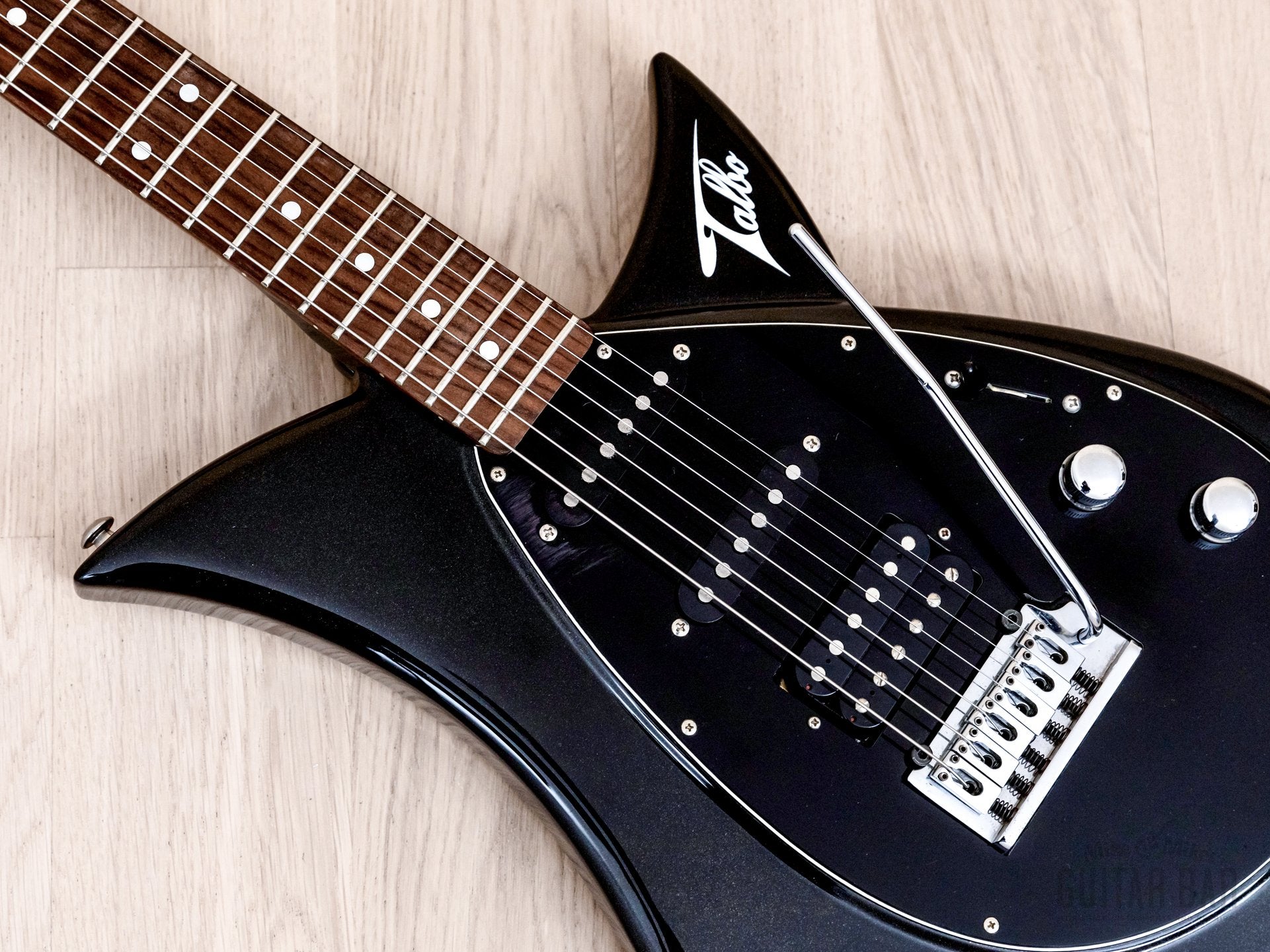 1990s Tokai Talbo A-125SH Aluminum Body Guitar Black Sparkle, Japan