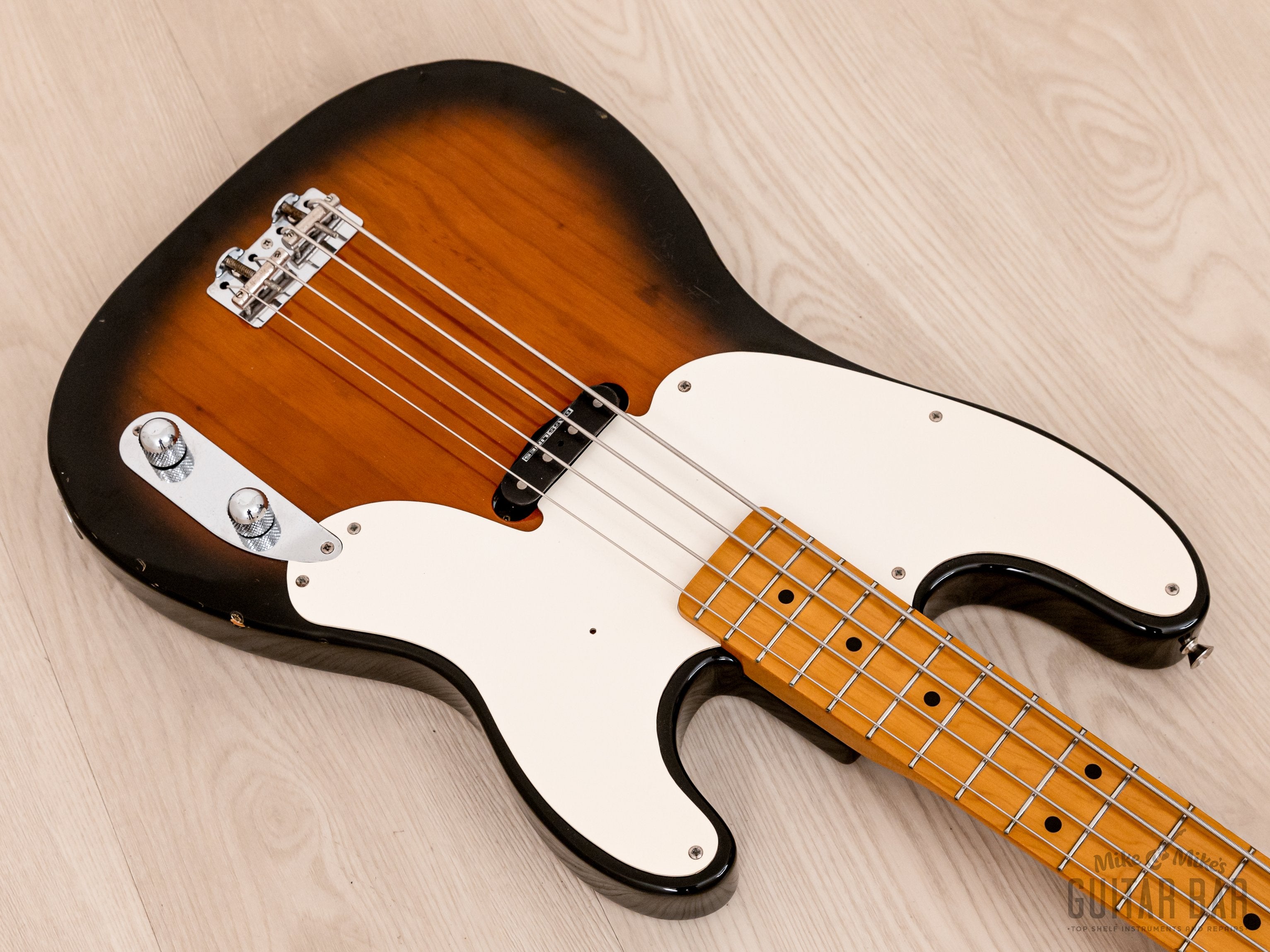 1991 Fender Precision Bass '51 Vintage Reissue OPB-51DM Sunburst w/ USA Pickup, Japan MIJ Fujigen