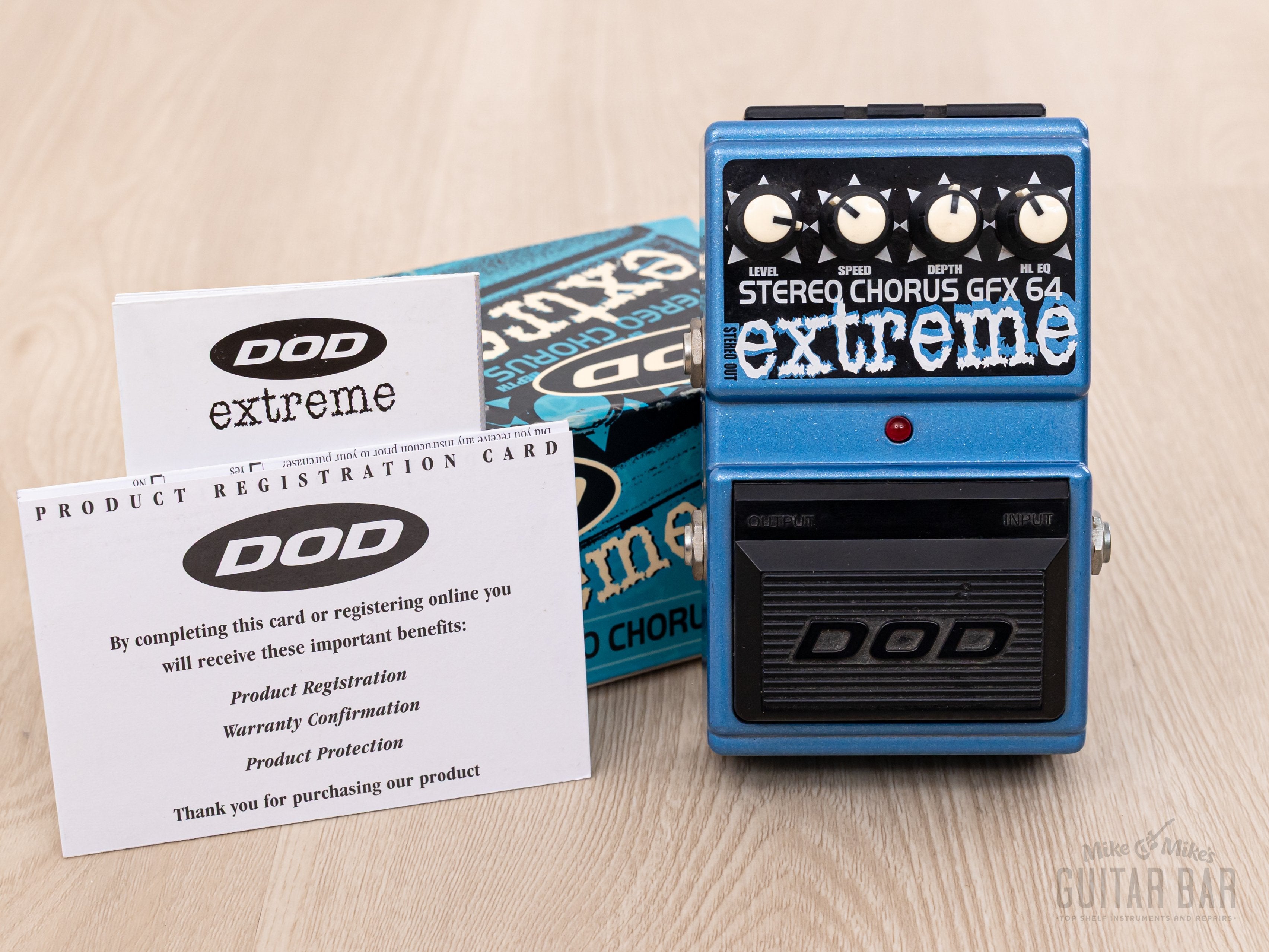 1990s DOD Extreme GFX64 Stereo Chorus Guitar Effects Pedal w/ Box, Paperwork