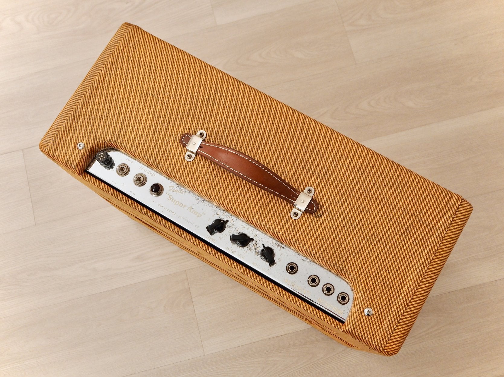 1954 Fender Super Tweed Wide Panel Vintage Tube Amp 2x10 w/ Jensen P10R, 5D4