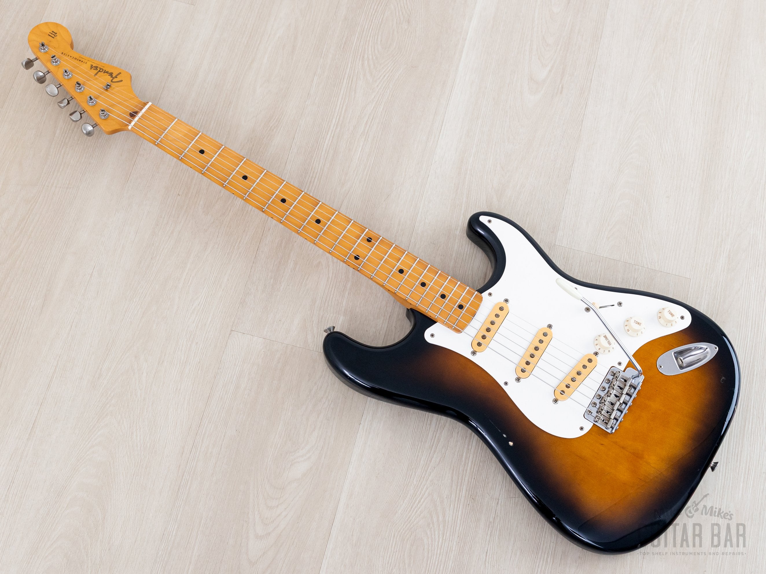 1987 Fender Stratocaster '57 Vintage Reissue ST57-55 Sunburst 100% Ori