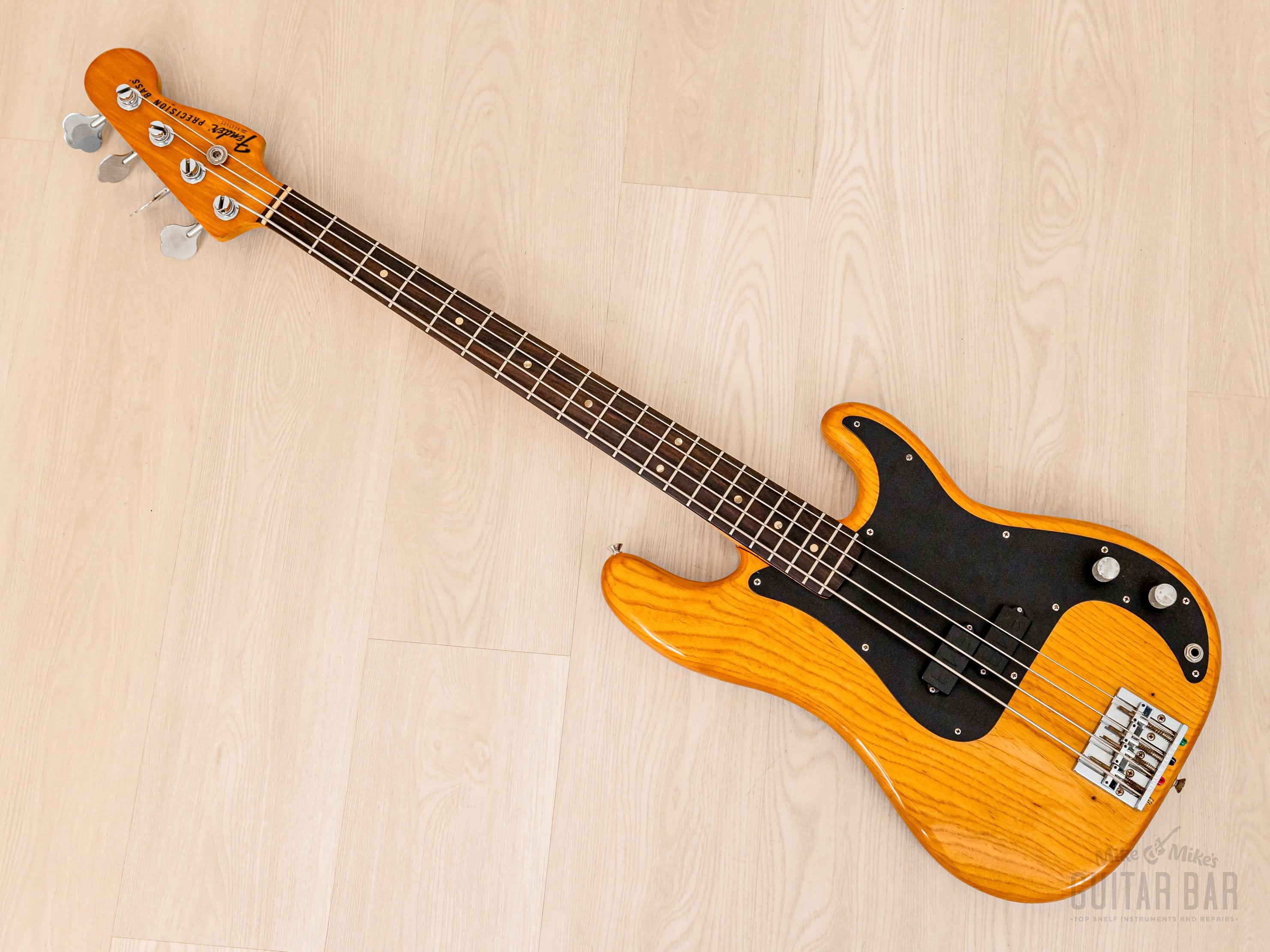 1977 Fender Precision Bass Natural Ash w/ EMG & Badass