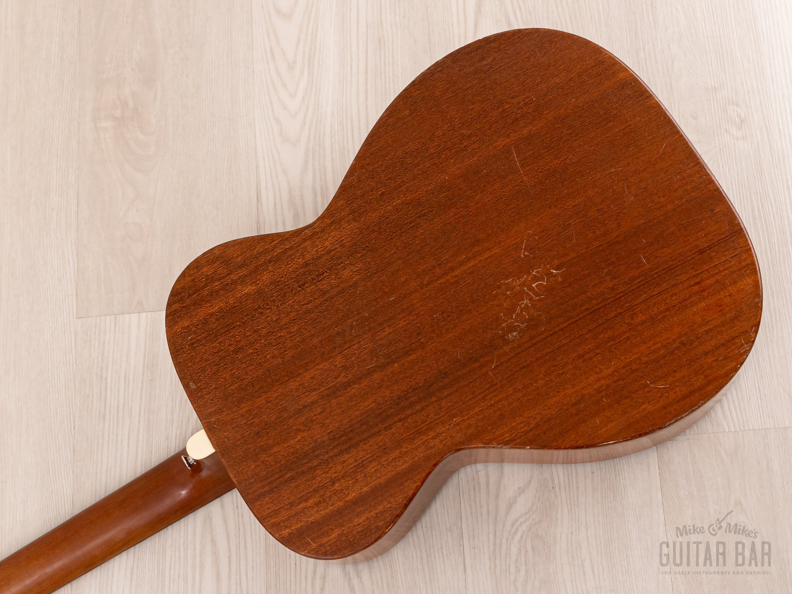 1961 Harmony H165 Baxendale Conversion X-Braced Vintage Mahogany Acoustic Guitar w/ Case