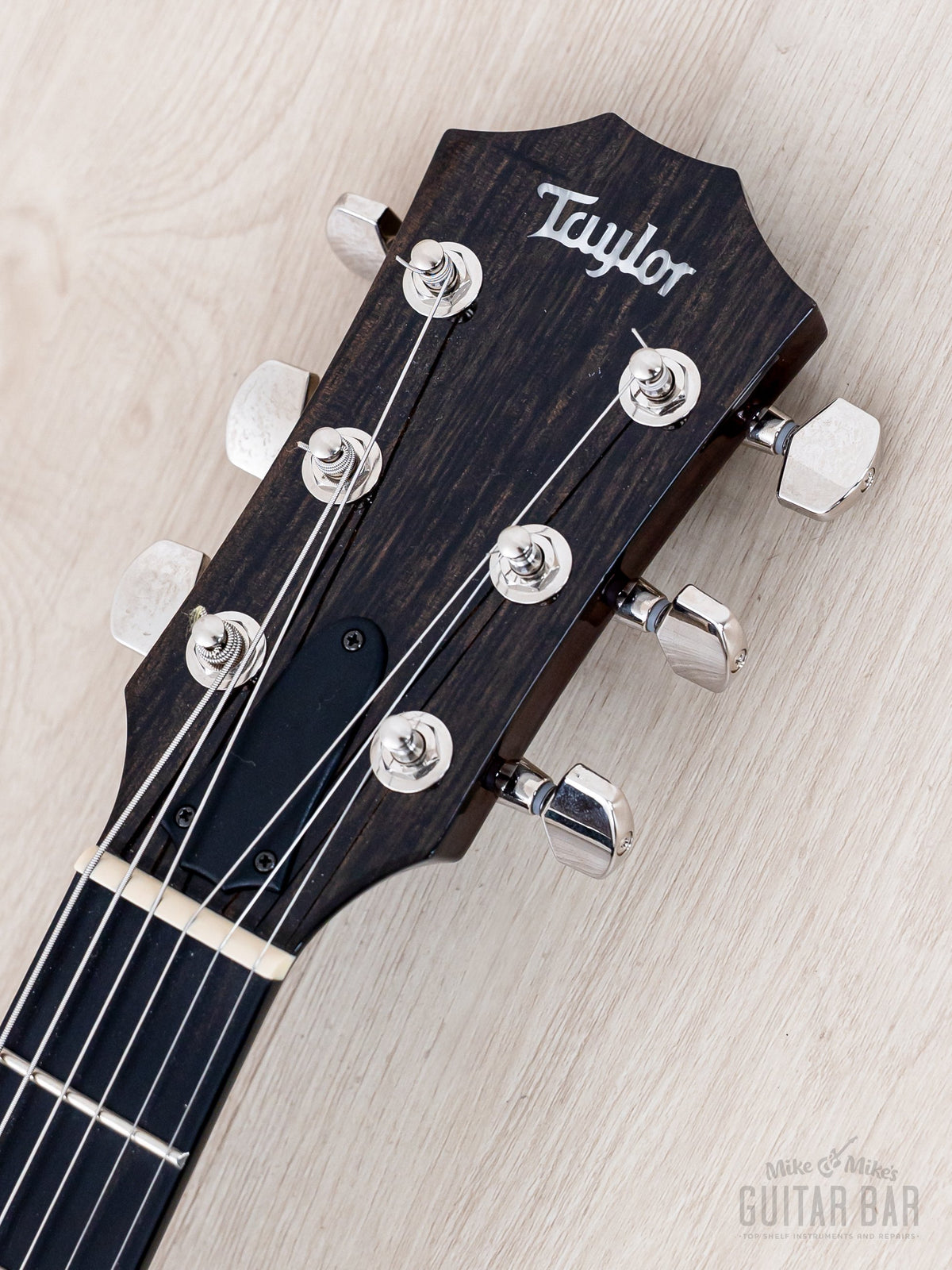 Taylor T5z headstock front with Taylor logo