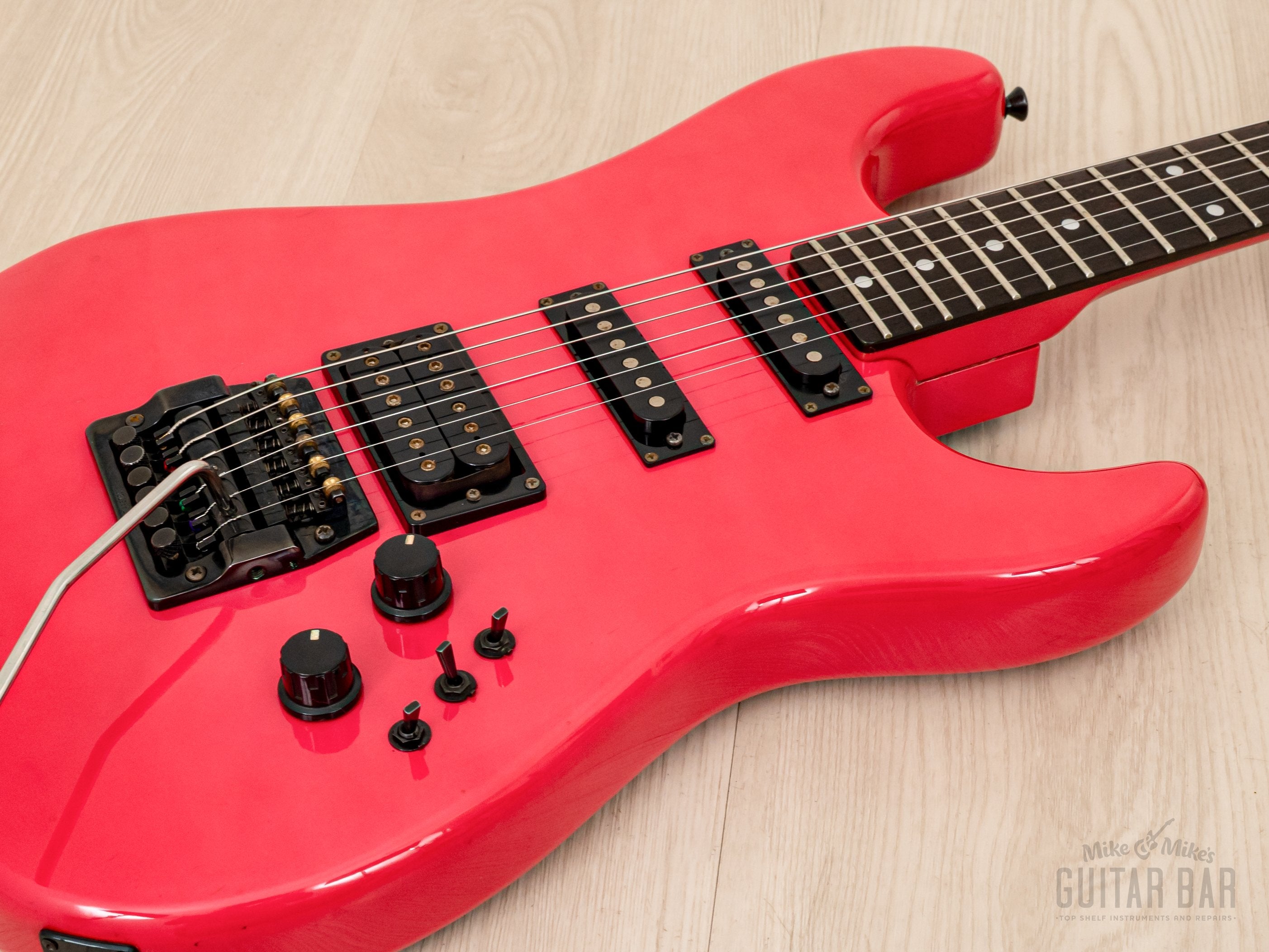 1985 B.C. Rich NJ Series ST-III SSH Superstrat Fluorescent Pink w/ Kahler Flyer, Nagoya Japan