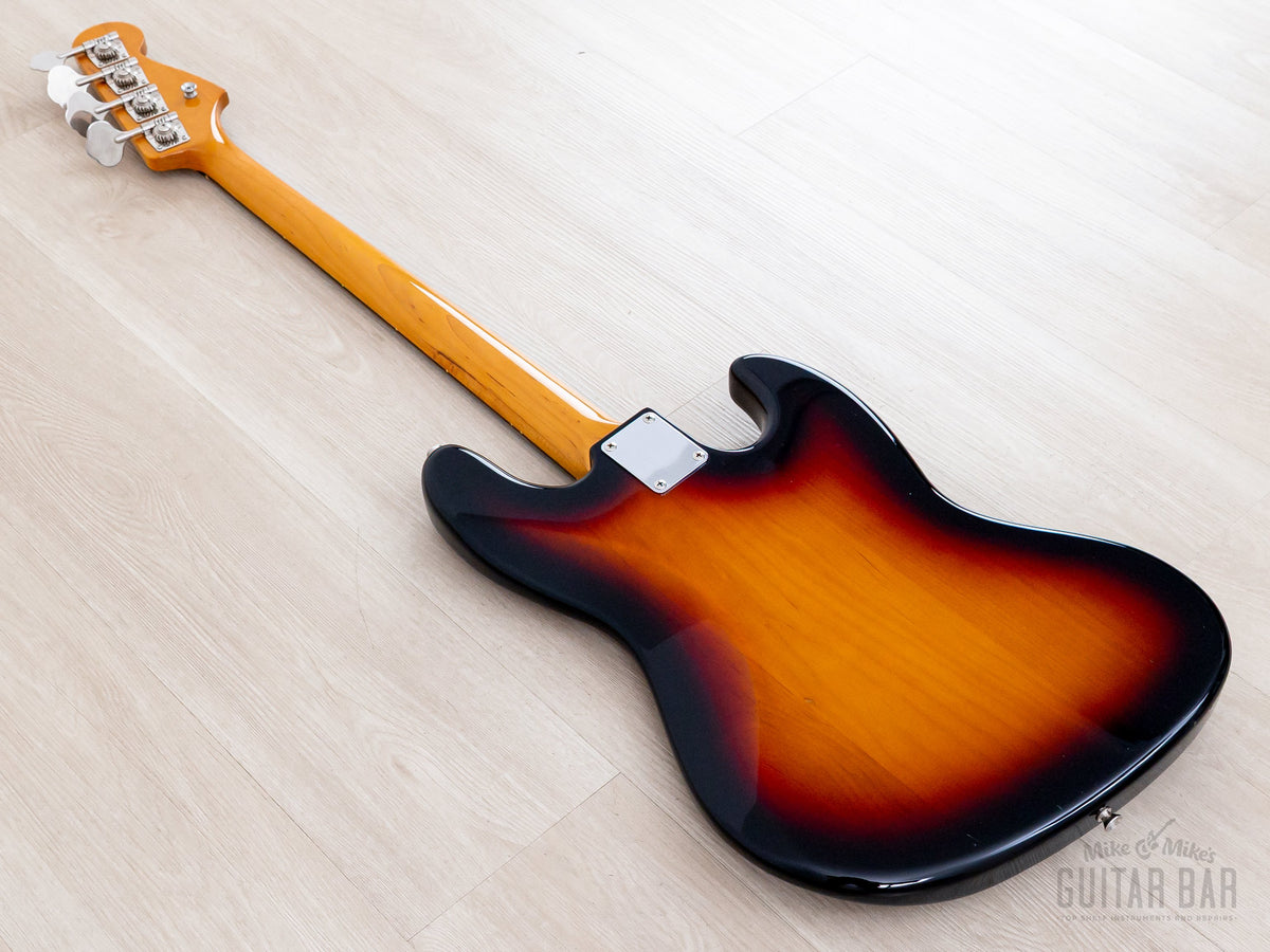 left-handed Fender Jazz Bass low back view