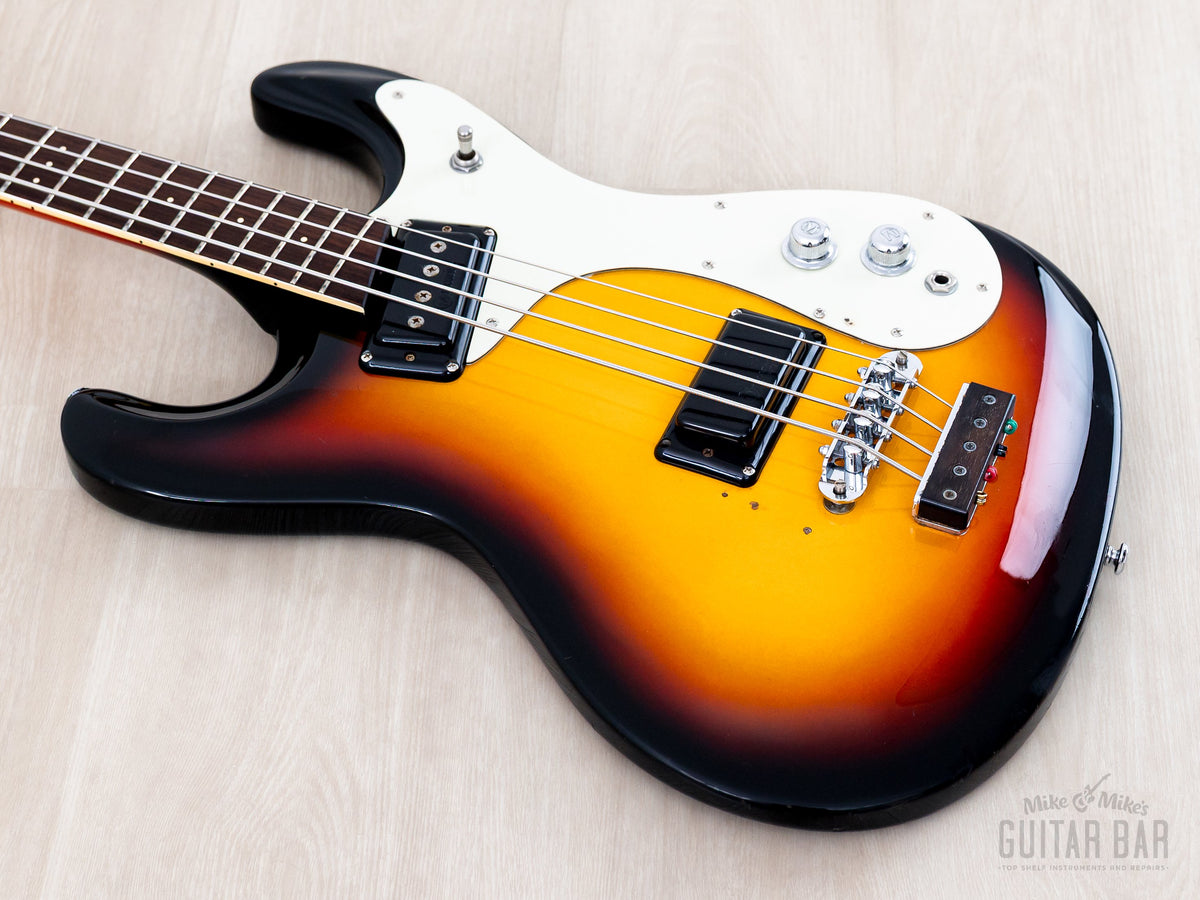 1991 Mosrite Ventures Model Bass, body and neck angled