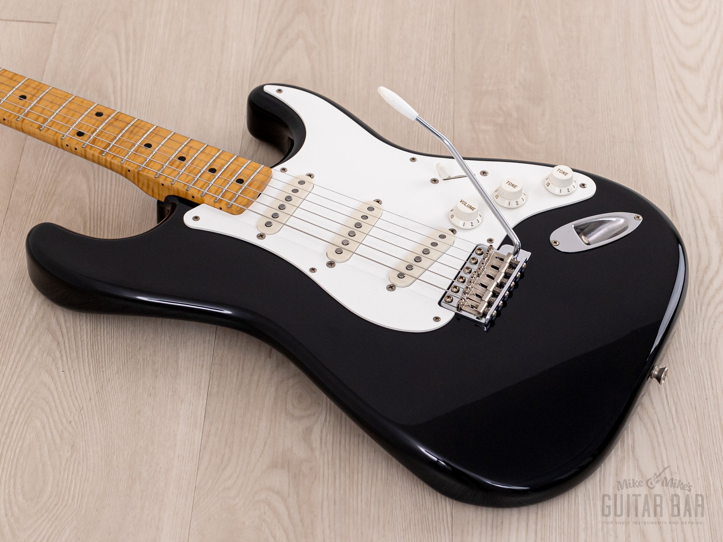 1994 Fender Stratocaster ‘57 Vintage Reissue 40th Anniversary ST57-65AS Foto Flame Black, Japan MIJ