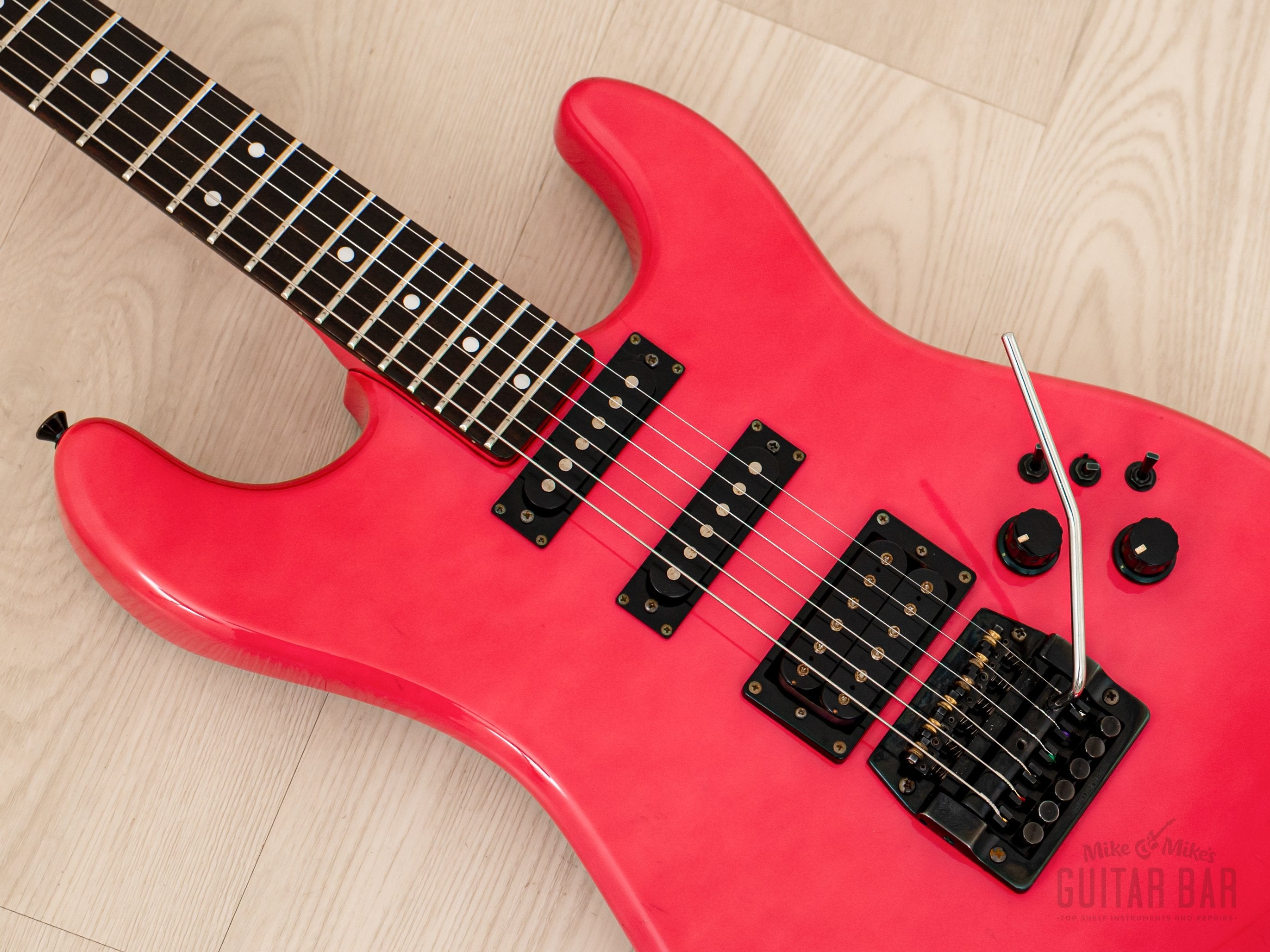 1985 B.C. Rich NJ Series ST-III SSH Superstrat Fluorescent Pink w/ Kahler Flyer, Nagoya Japan