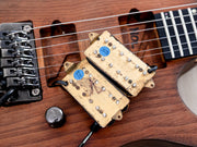 DiMarzio humbuckers lifted from the body